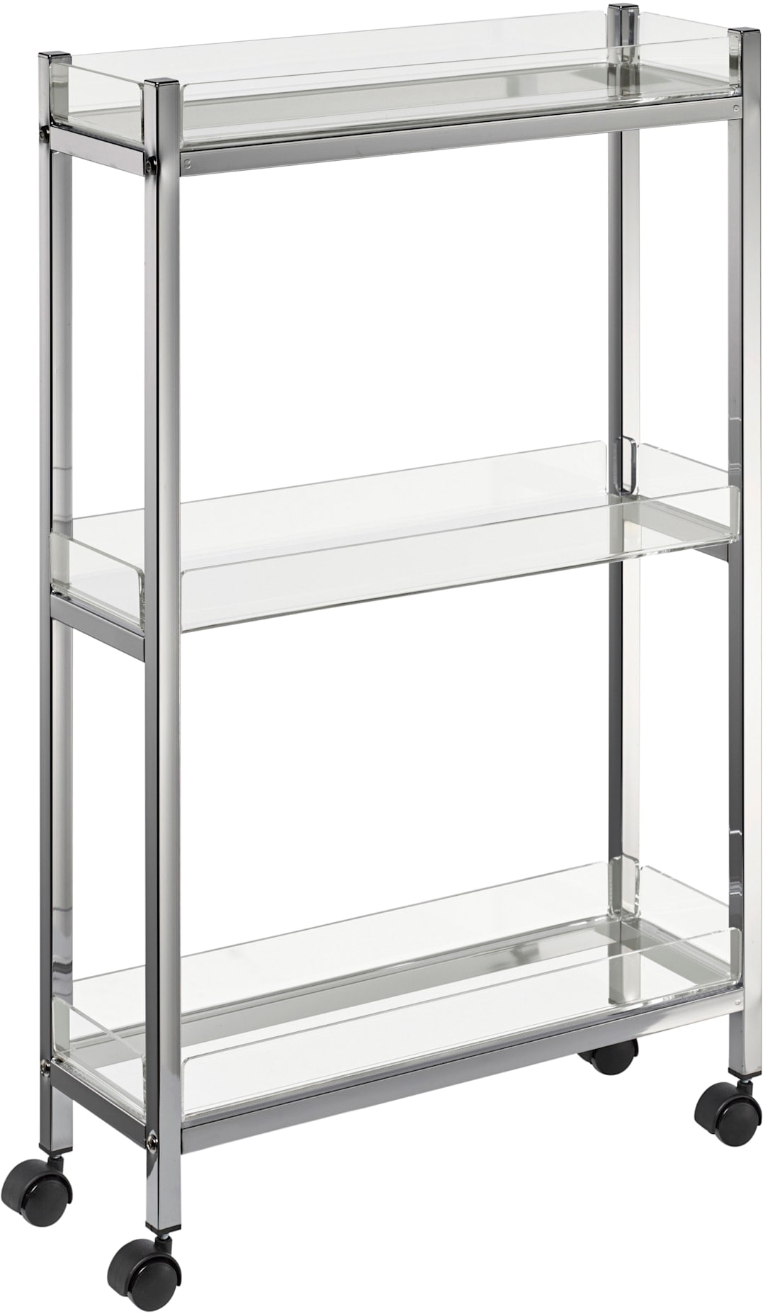 Rollwagen HEINE HOME, B:45cm H:72cm T:15cm, grau, Metall, Küche, Rollwagen