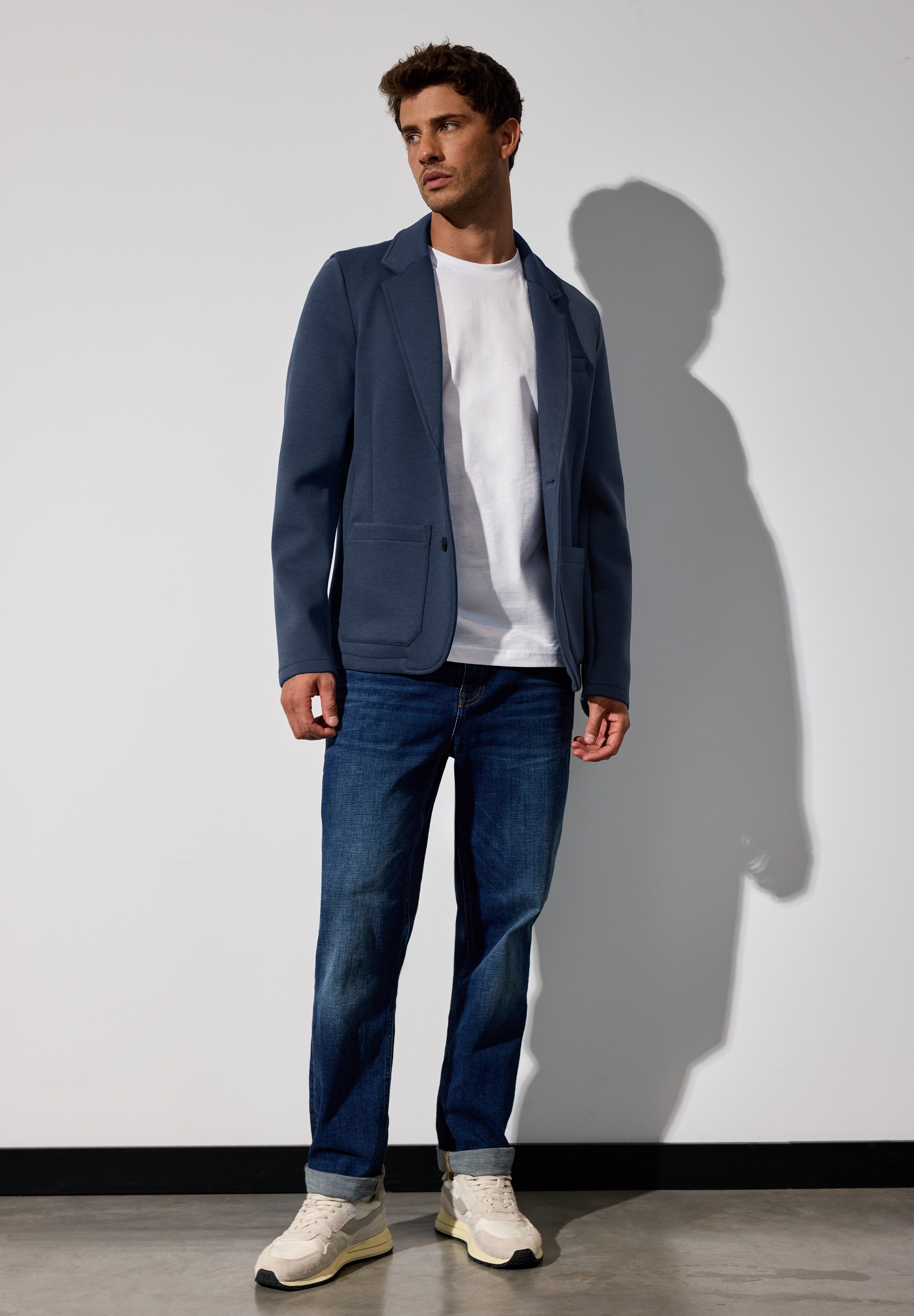 STREET ONE MEN Blouson, ohne Kapuze, aus elastischem Materialmix