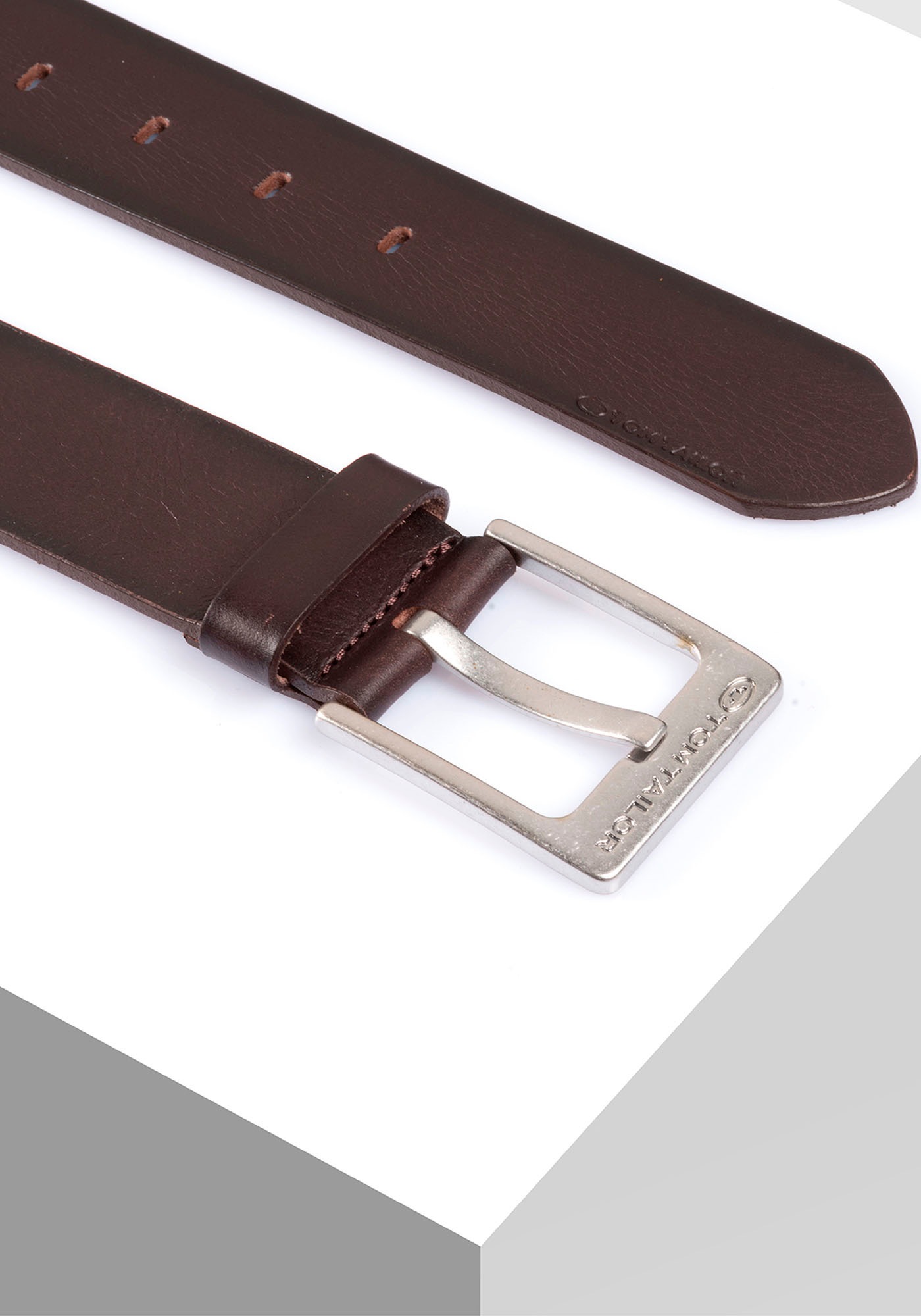 TOM TAILOR Ledergürtel »TTCALVINPLUS«, 4 cm breiter Herrengürtel, Casual und Jeans Look