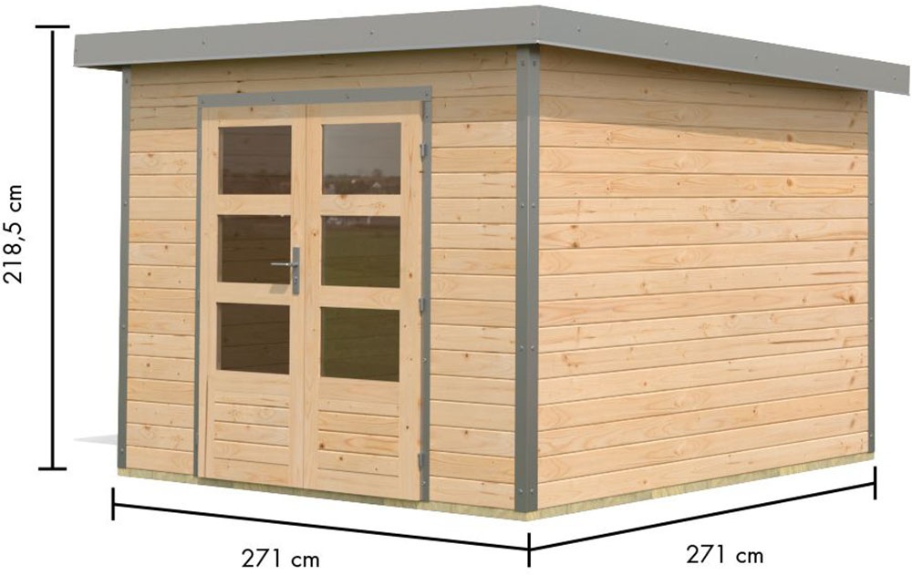 Karibu Gartenhaus »Pluto 6 A«, aus hochwertigen Materialien
