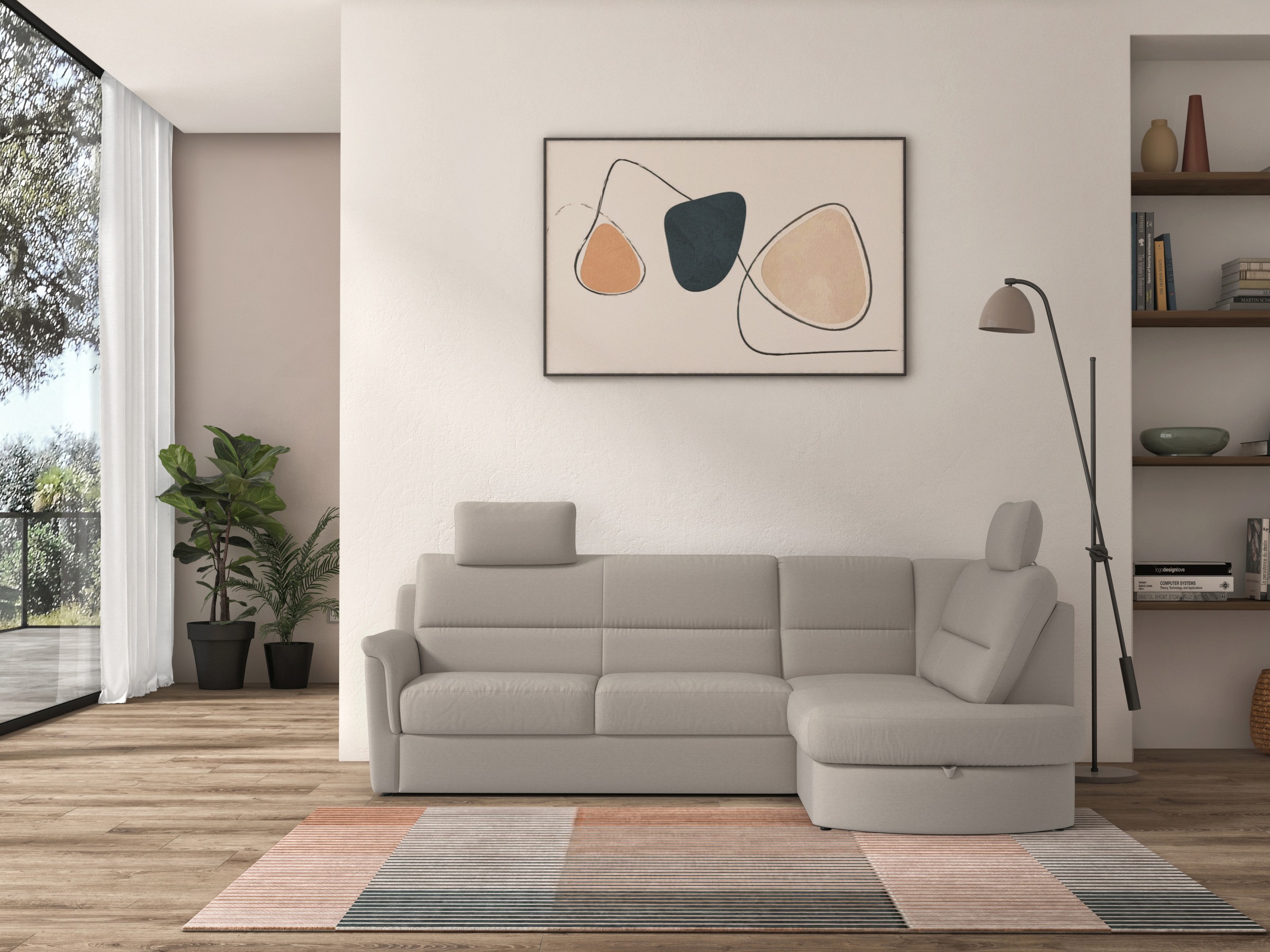 sit&more Ecksofa »Panini L-Form«, wahlweise mit Bettfunktion und Bettkasten