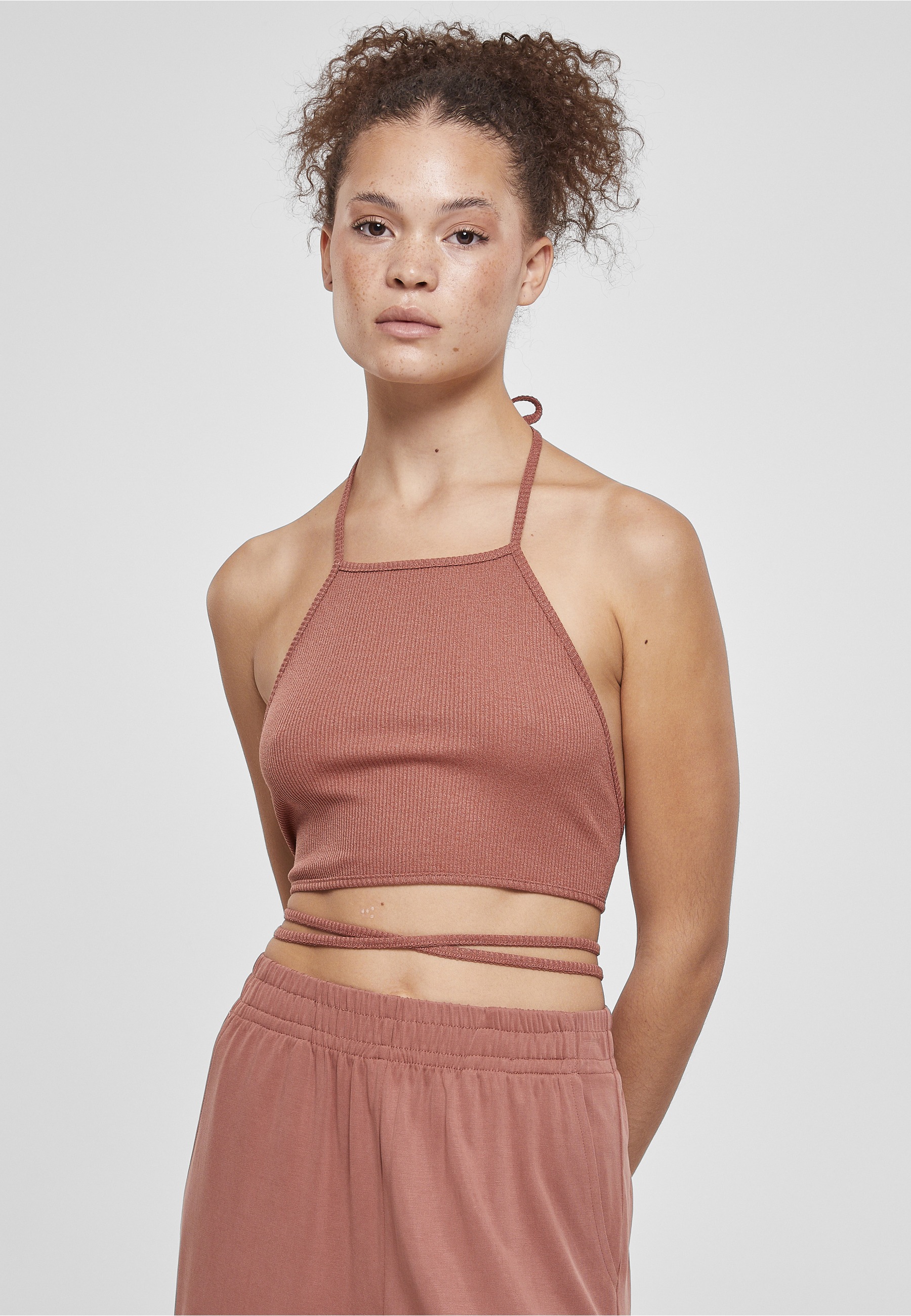 Thumbnail - URBAN CLASSICS Tanktop "Urban Classics Damen Ladies Rib Trapeze Cropped Top" 1 Stk.