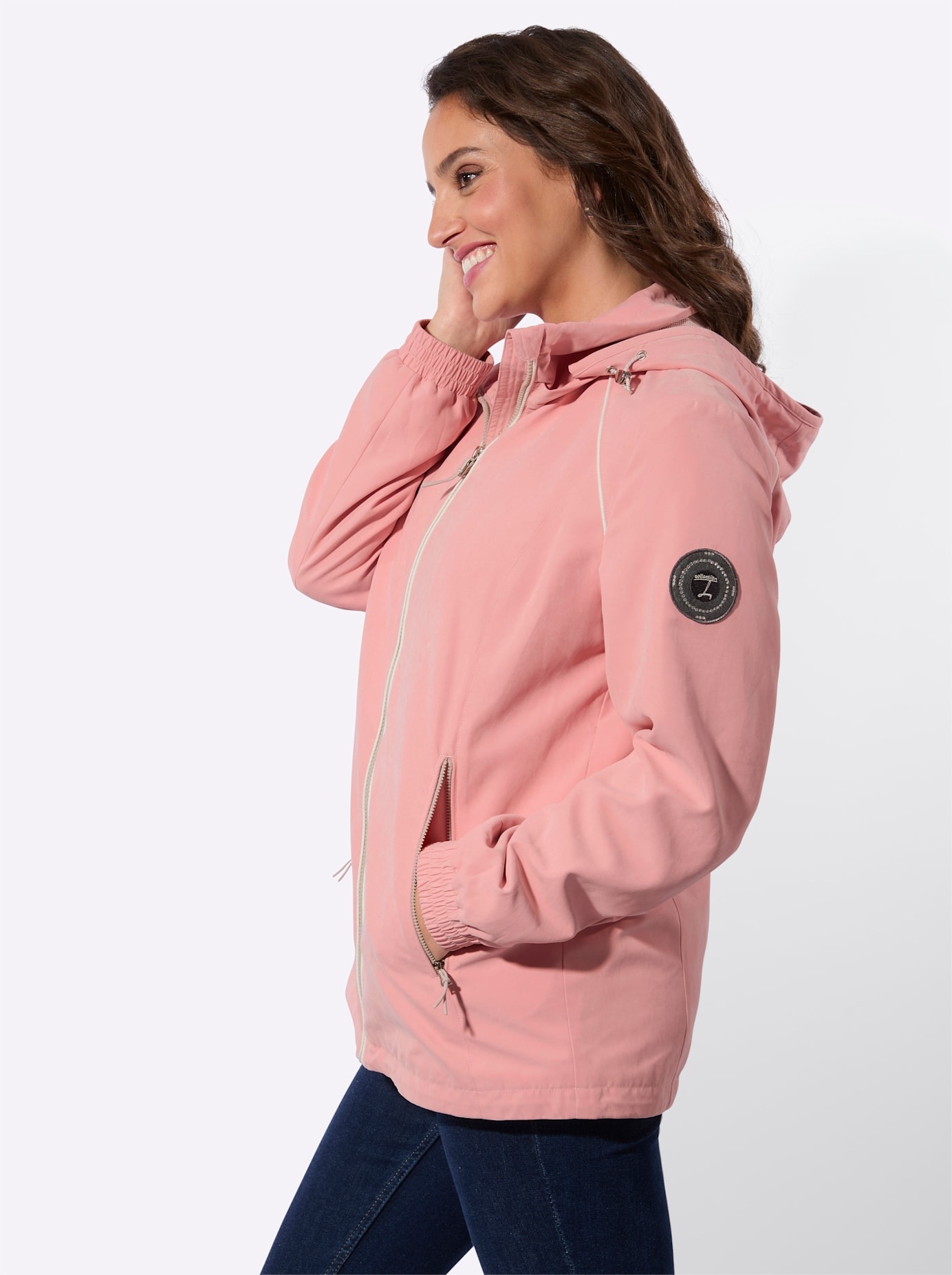 Casual Looks Langjacke mit Kapuze