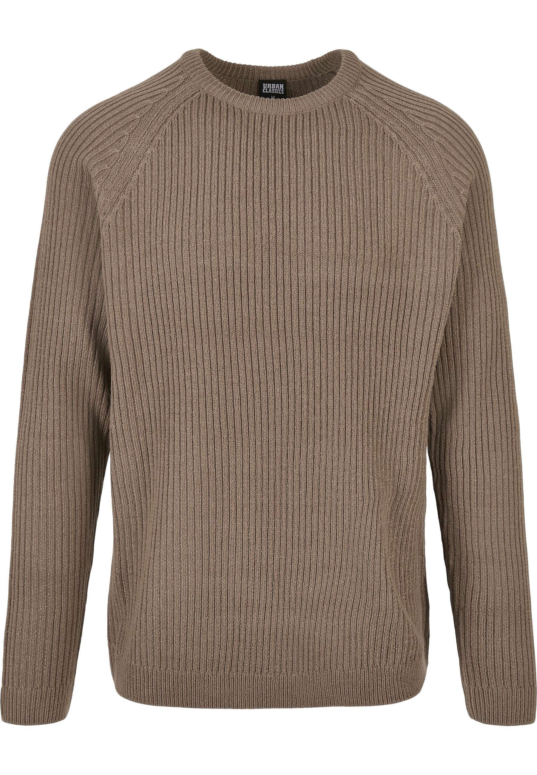 URBAN CLASSICS Rundhalspullover "Urban Classics Herren Ribbed Raglan Sweater" 1 Stk.
