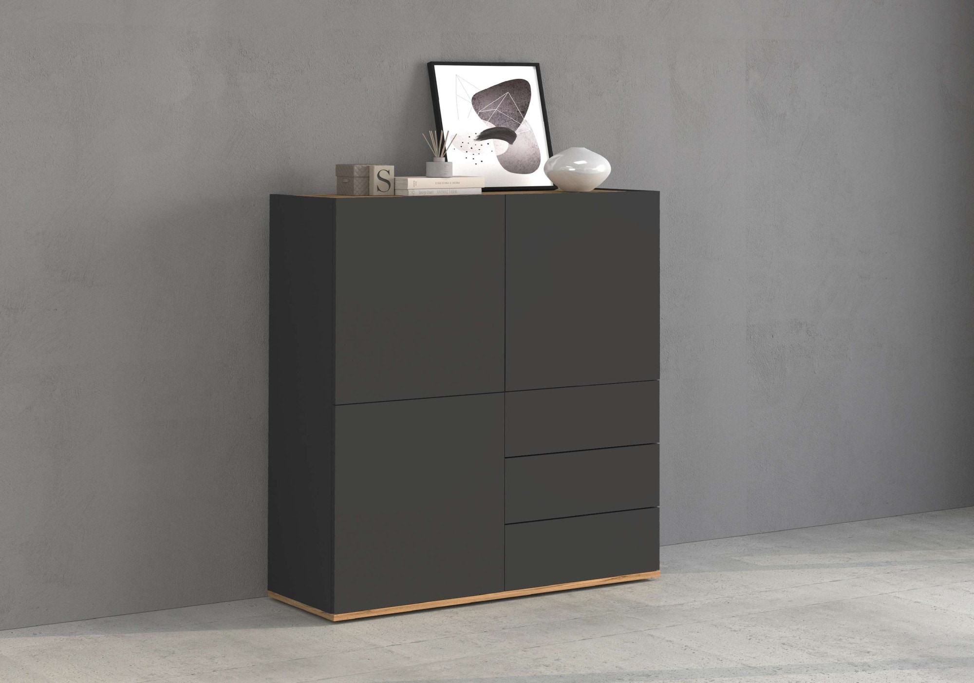 INOSIGN Highboard "GARDA Highboard, Kommode, Schrank, Grifflos mit Push to günstig online kaufen