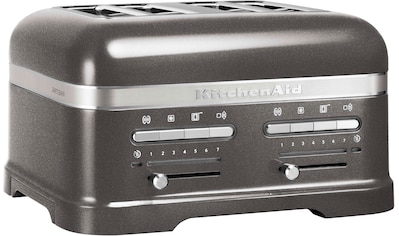 KitchenAid Toaster »Artisan 5KMT4205EMS MEDALLION-SILBER«, 4 kurze Schlitze, für 4... kaufen