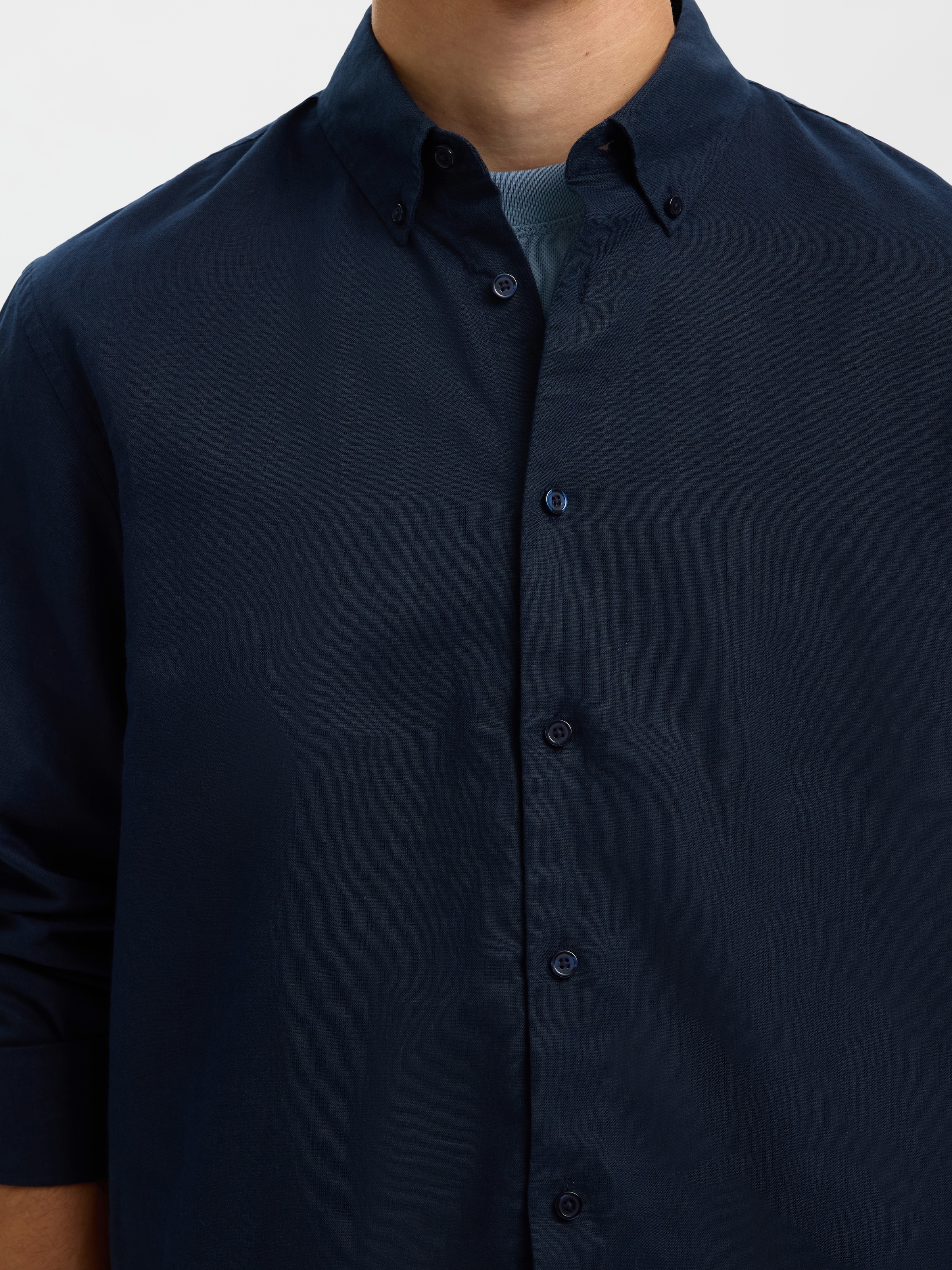 SELECTED Langarmhemd »SLHREGCLAY LINENBLEND LS SHIRT CLA NOOS«