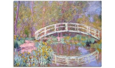 Leinwandbild »Brücke in Monets Garten«, Gewässer, (1 St.)