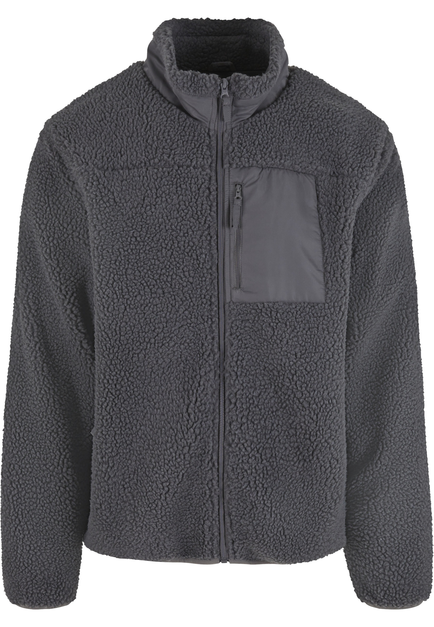 URBAN CLASSICS Winterjacke "Urban Classics Teddy Jacket With Stand Up Collar" 1 Stk. tlg. ohne Kapuze
