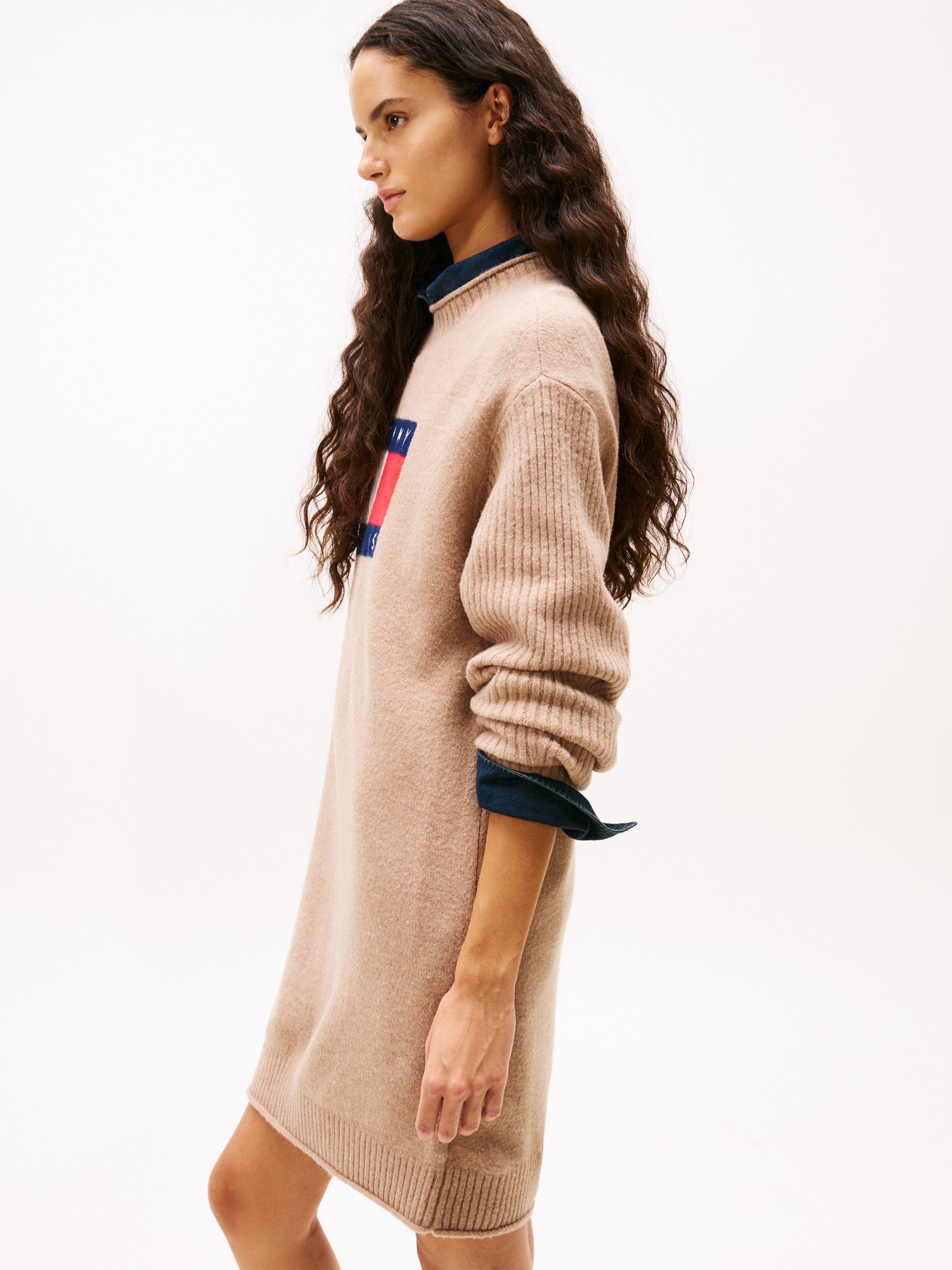 Thumbnail - Tommy Jeans Strickkleid "TJW FLAG SWEATER DRESS EXT"