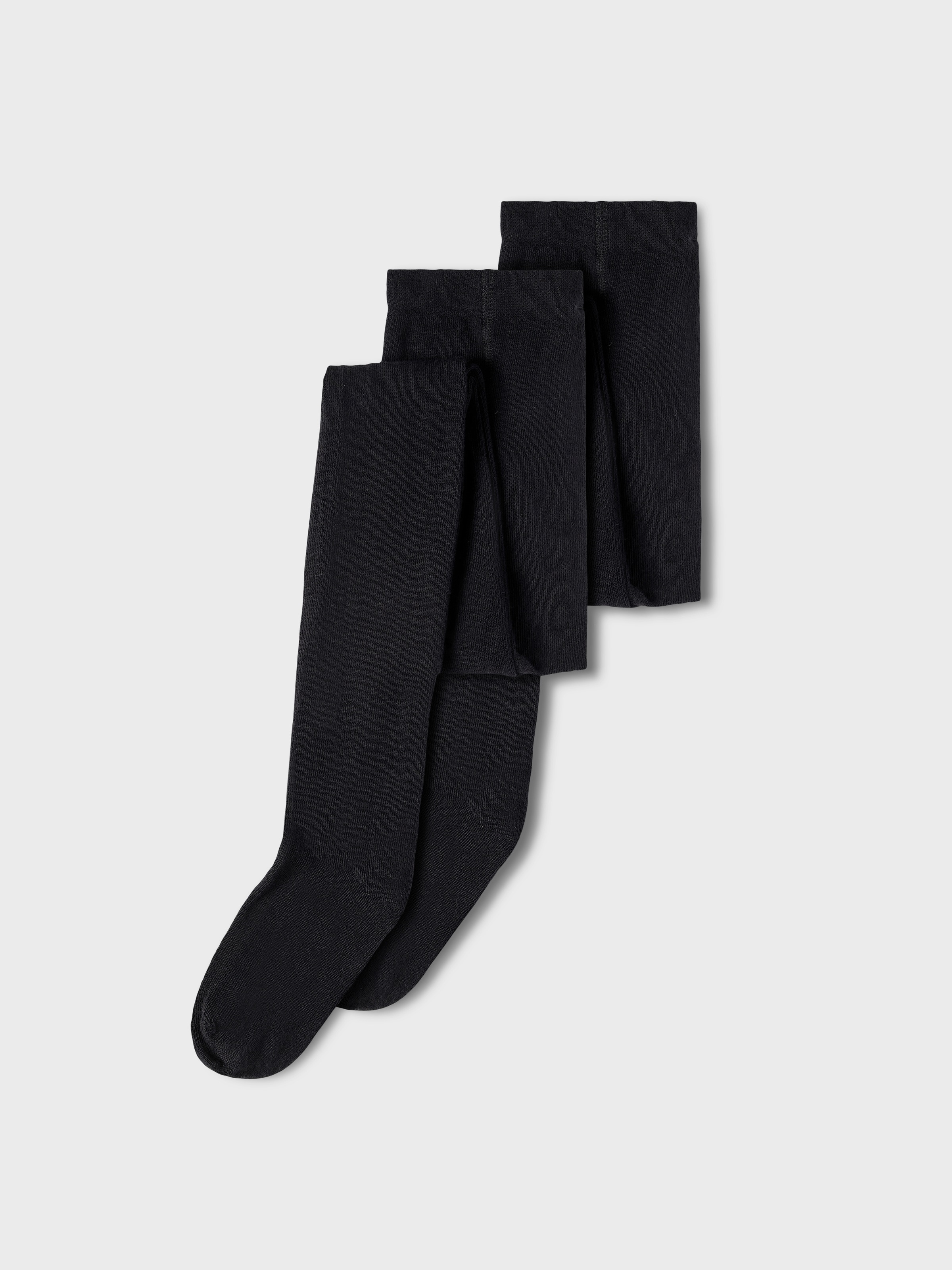 NAME IT Kinder Strickstrumpfhose, schwarz, Gr. 122, Obermaterial: 80% Baumwolle, 15% Polyamid, 5% Elasthan, Strumpfhosen