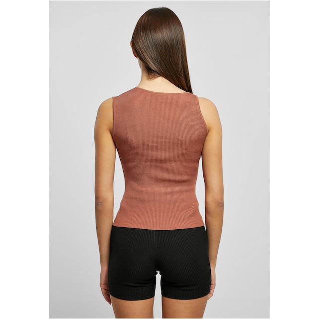 URBAN CLASSICS T-Shirt »Damen Ladies Rib Knit Asymmetric Top«, (1 tlg.) für  bestellen | BAUR