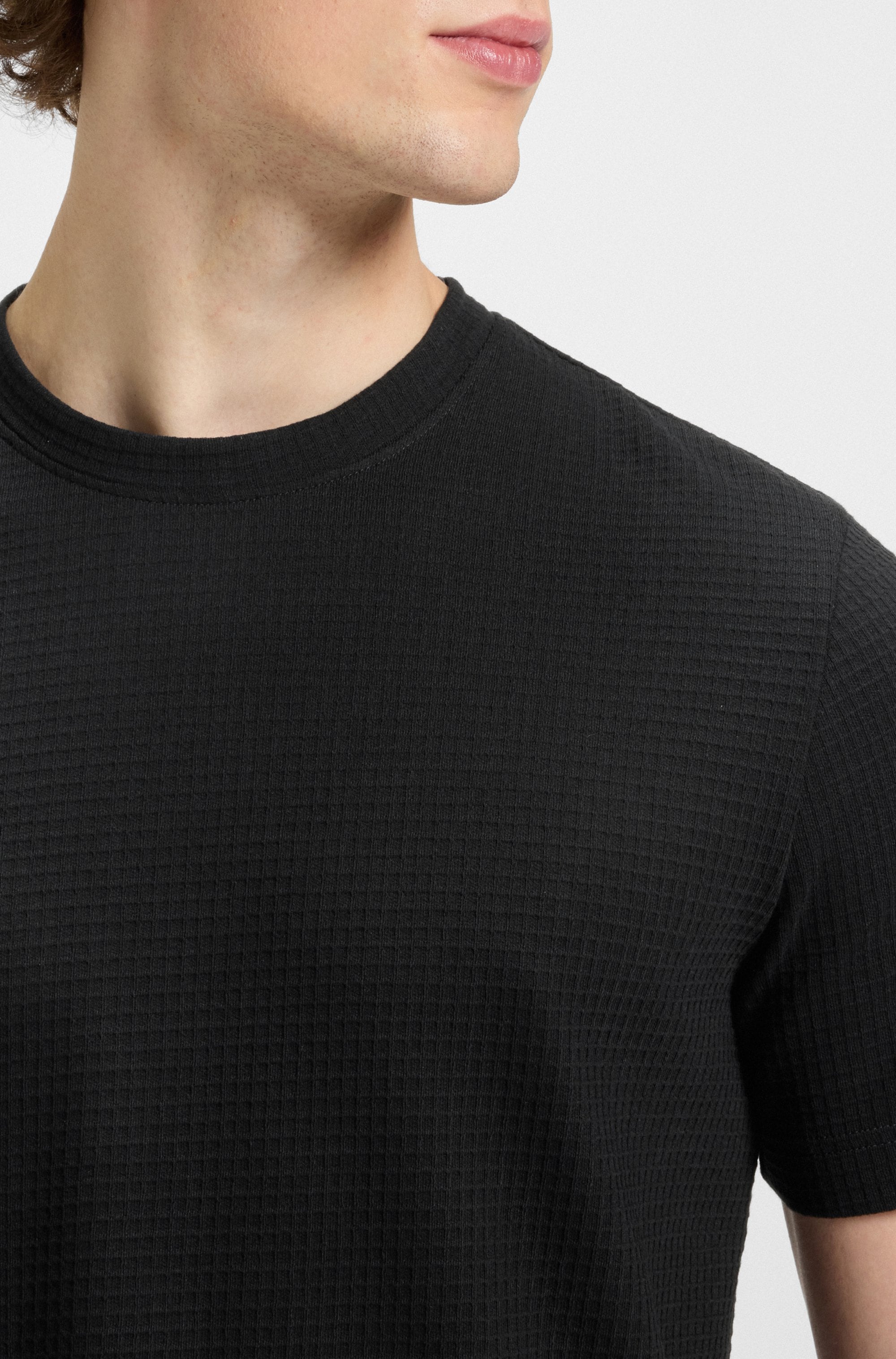 HUGO Underwear T-Shirt »,Austin T-Shirt«, Waffelstruktur und Logo-Stickerei