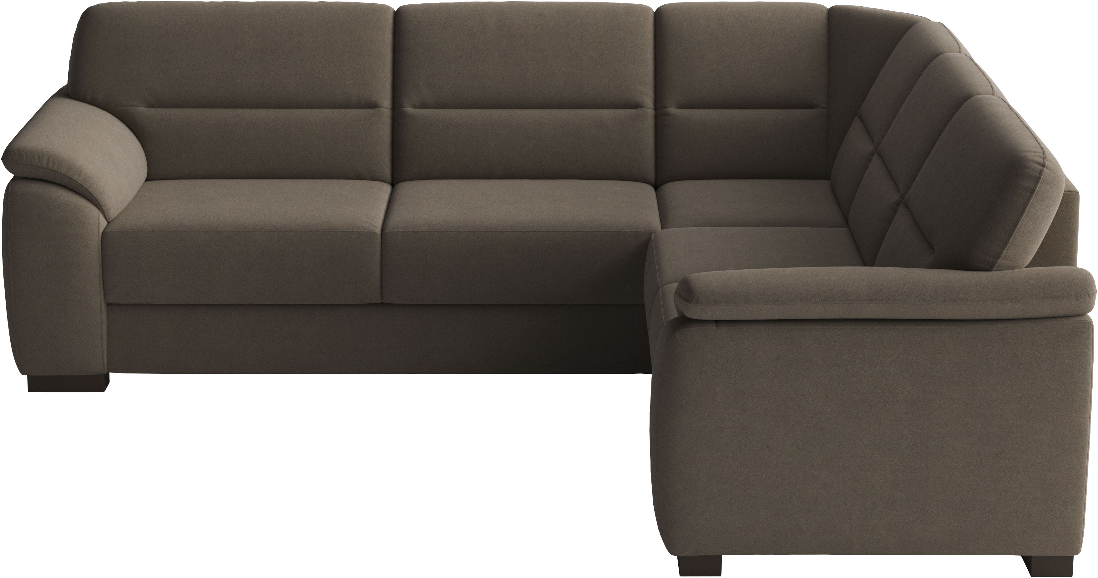 sit&more Ecksofa "Montego L-Form, B: 256 cm, große Stoffauswahl, Komfortsitzhöhe 46 cm" optional Schlaffunktion und Schubkasten mit Stauraum