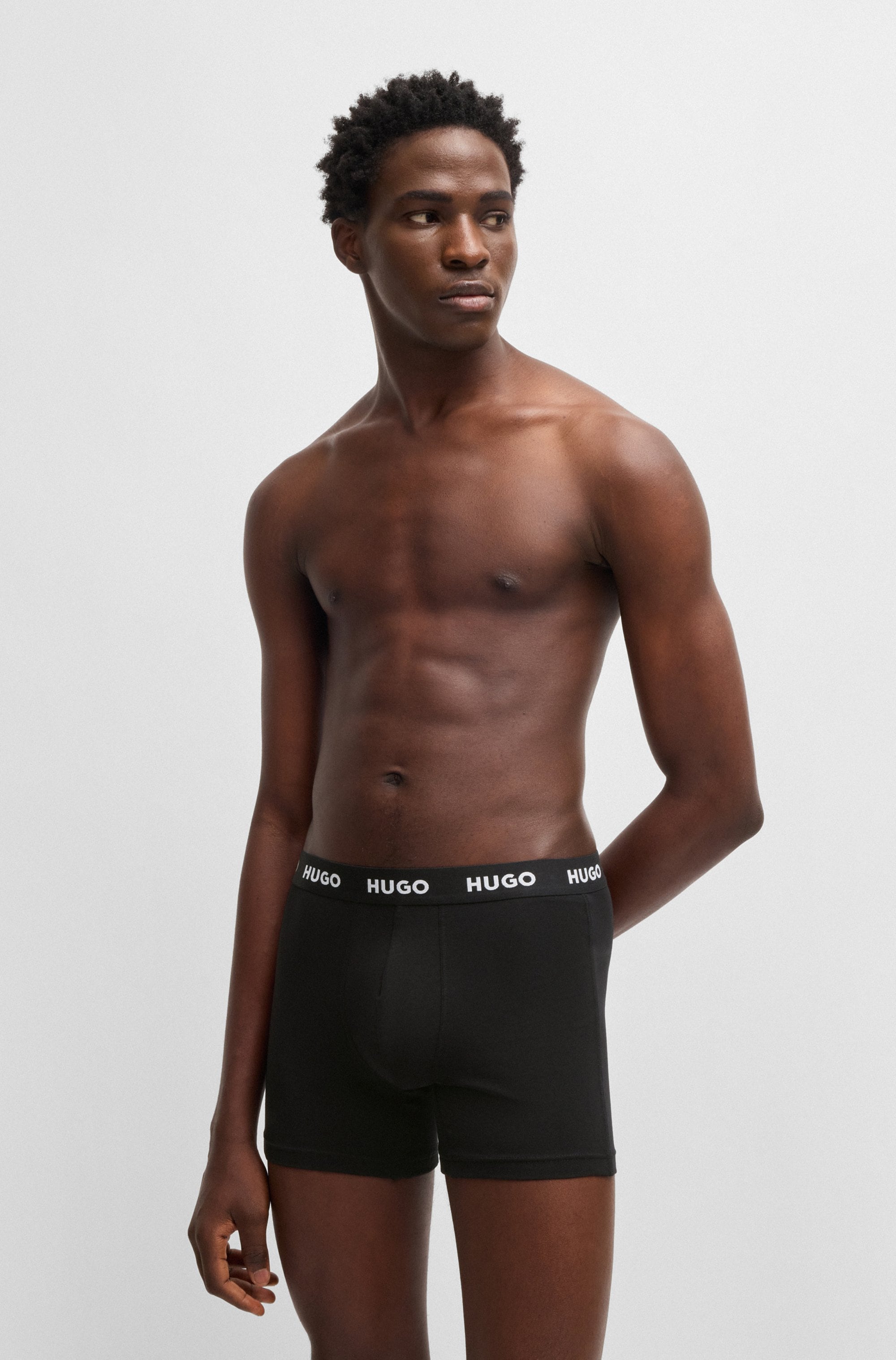 HUGO Underwear Boxer »BOXERBR TRIPLET PACK«, (3 St.), mit HUGO Logo-Elastikbund