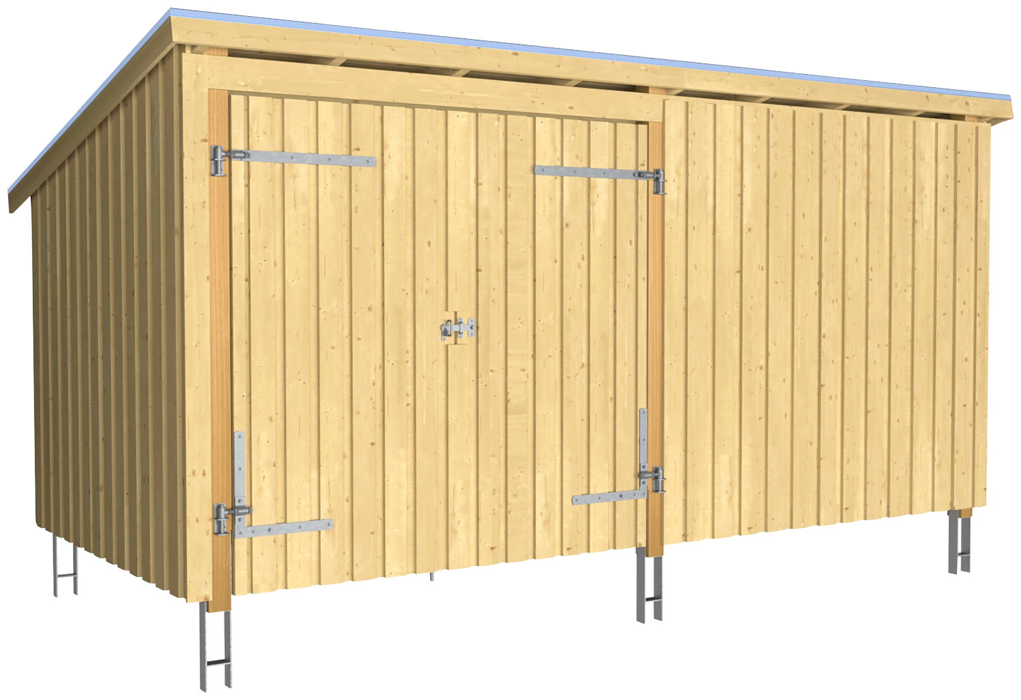 PLUS Gartenhaus "Nordic Multi" Gartenhaus 9,5 m², mit Doppeltür, Dachpappe/ günstig online kaufen