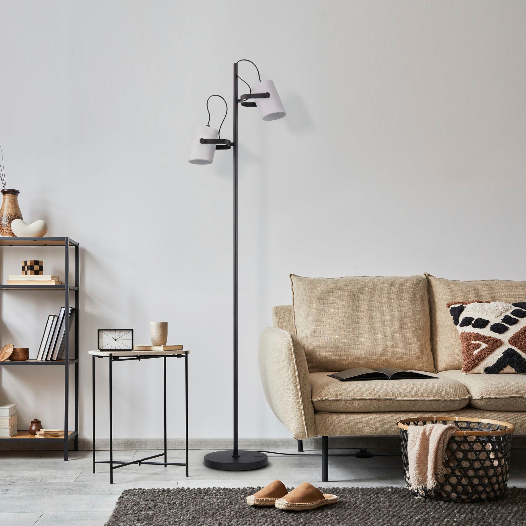 Paco Home Stehlampe »KARL« E27 mit kompatiblen Dimmer und Leuchtmittel