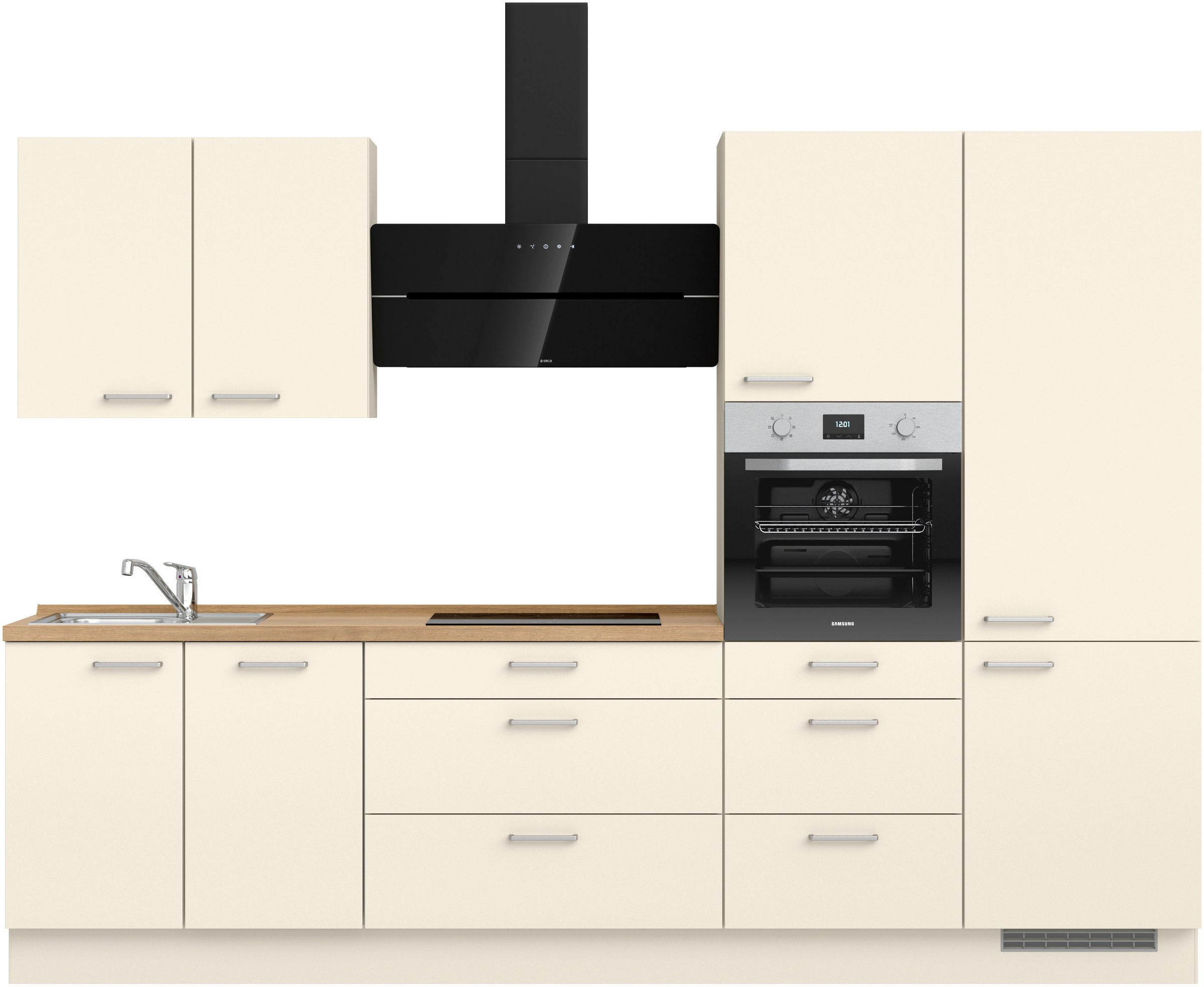 nobilia Küchenzeile ""Touch II", NEU: individuell anpassbar mit gratis Profi-Beratung" vormontiert, Breite 300 cm, Ausrichtung wählbar, wahlw. mit E-Geräten