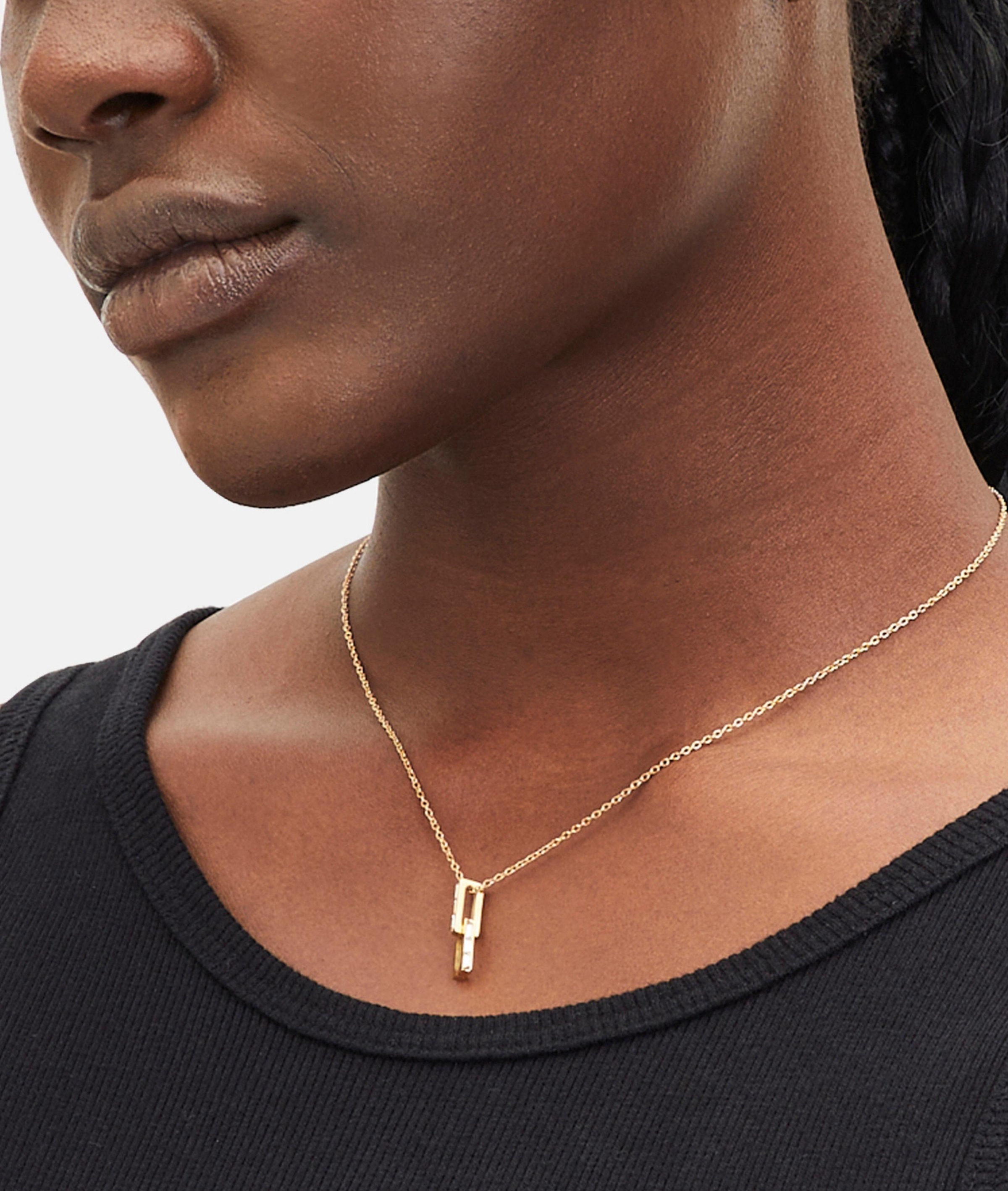 Liebeskind Berlin Kette mit Anhänger »Schmuck Edelstahl Halskette The Festive Mini Link Sparkle«, mit Zirkonia (synth.)