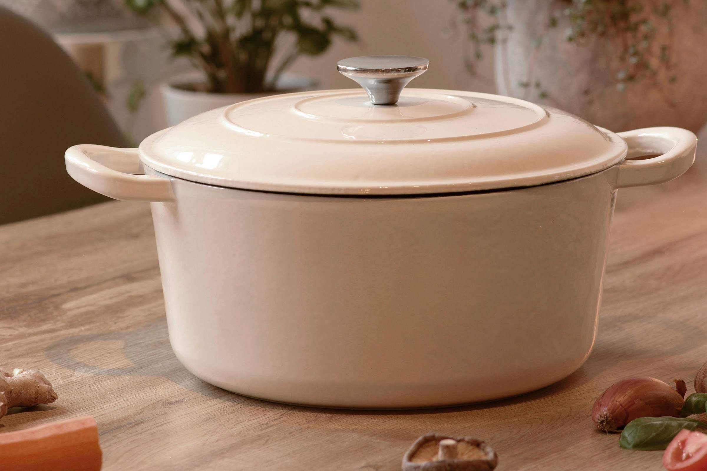 ECHTWERK Kochtopf », Brotbacktopf, Schmortopf«, Gusseisen-Emaille, (1 tlg.), f. Backöfen, Grill, BBQ Induktion, 3,5 Liter, Ø 23,5 cm