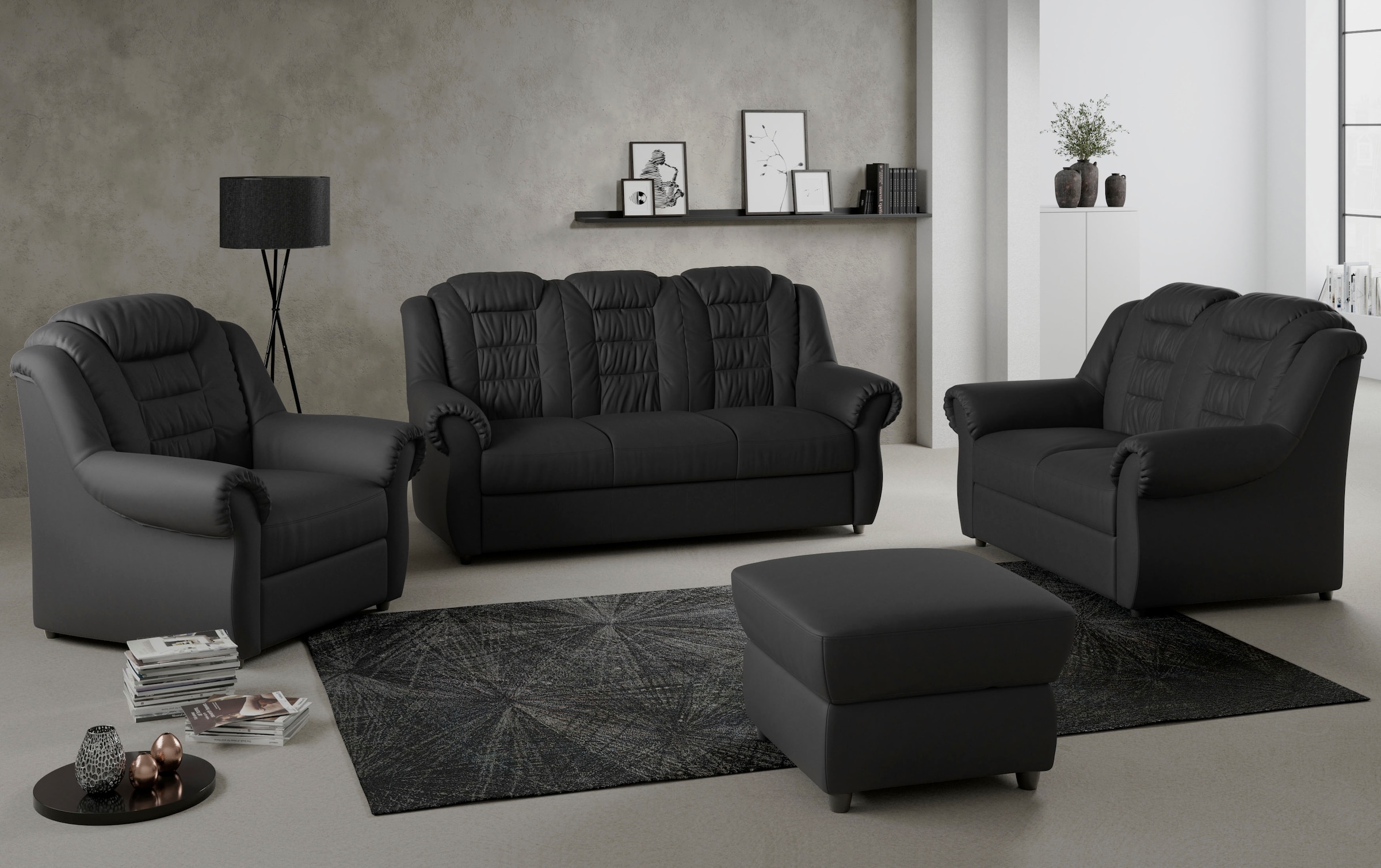 Home affaire 3-Sitzer "Boston", Sofa mit hoher Rückenlehne günstig online kaufen