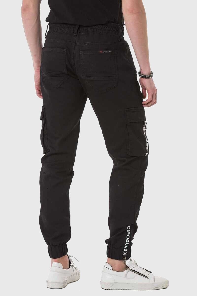 Cipo & Baxx Cargohose »Hose«, mit elastischen Bündchen