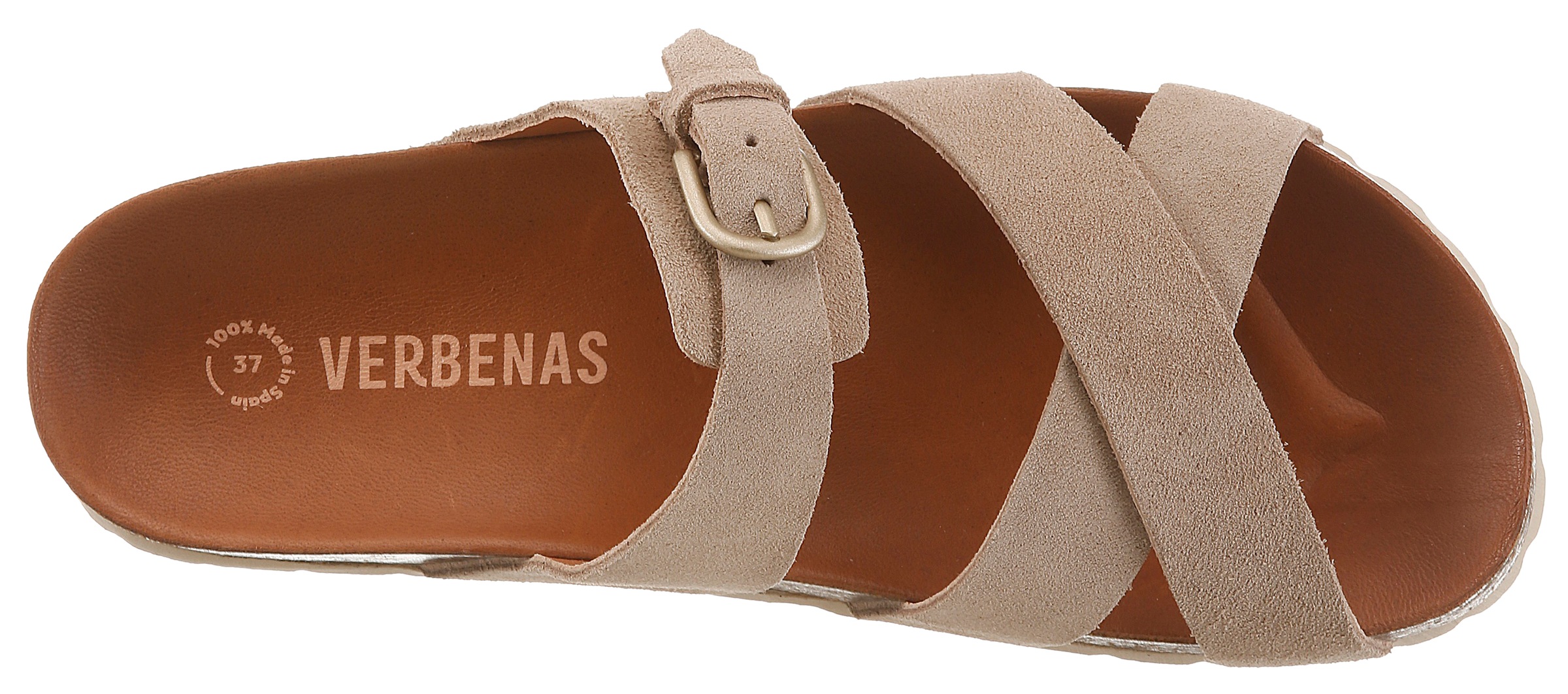 VERBENAS Pantolette »RUBI SERRAJE«  Sommerschuh, Hausschuh, Urlaubsschuh mit verstellbarer Schnalle