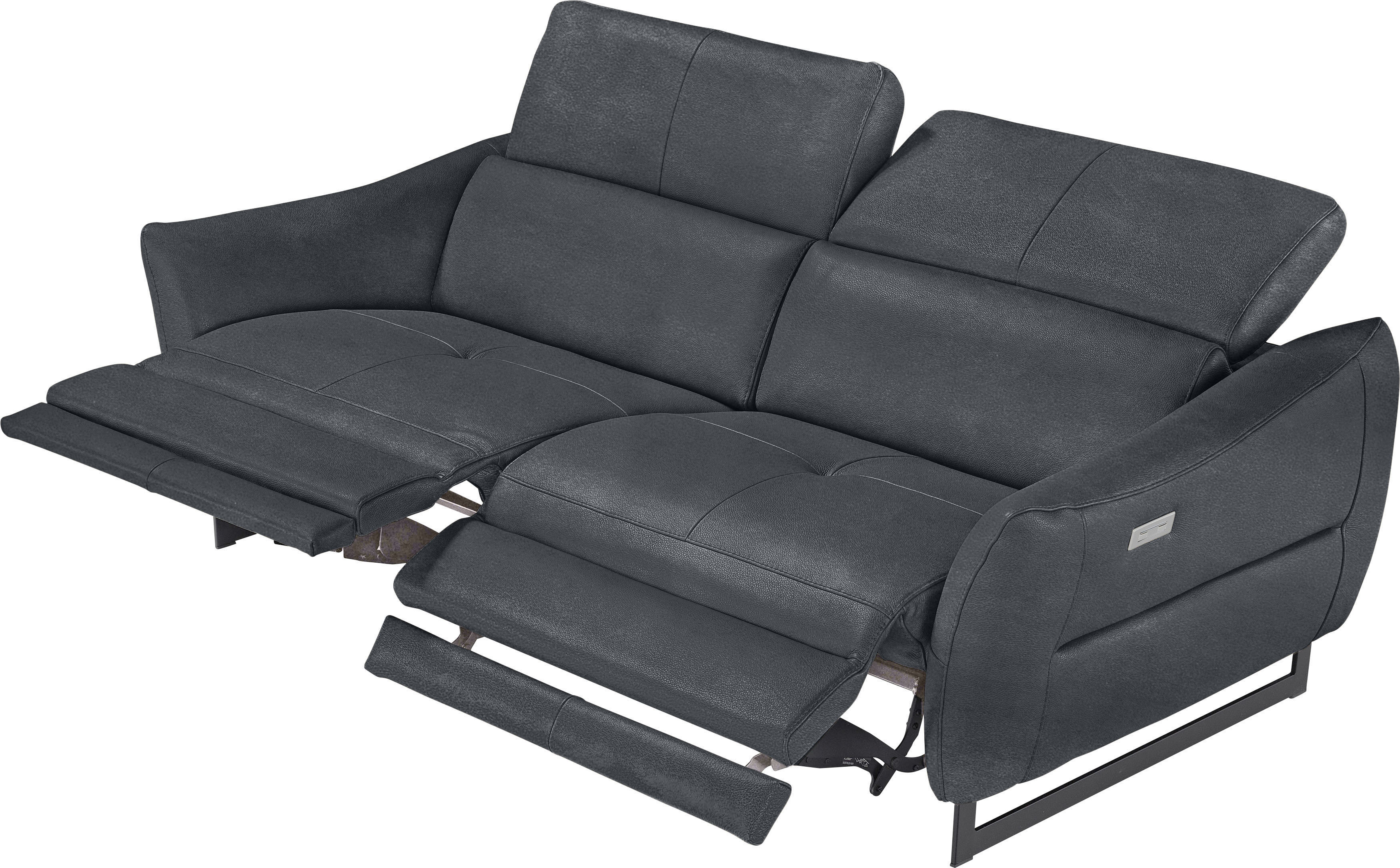 Egoitaliano 2,5-Sitzer "Dafne, elegantes Designsofa mit hohem Sitzkomfort" mit und ohne elektrischer Relaxfunktion, Kopfteile manuell verstellbar