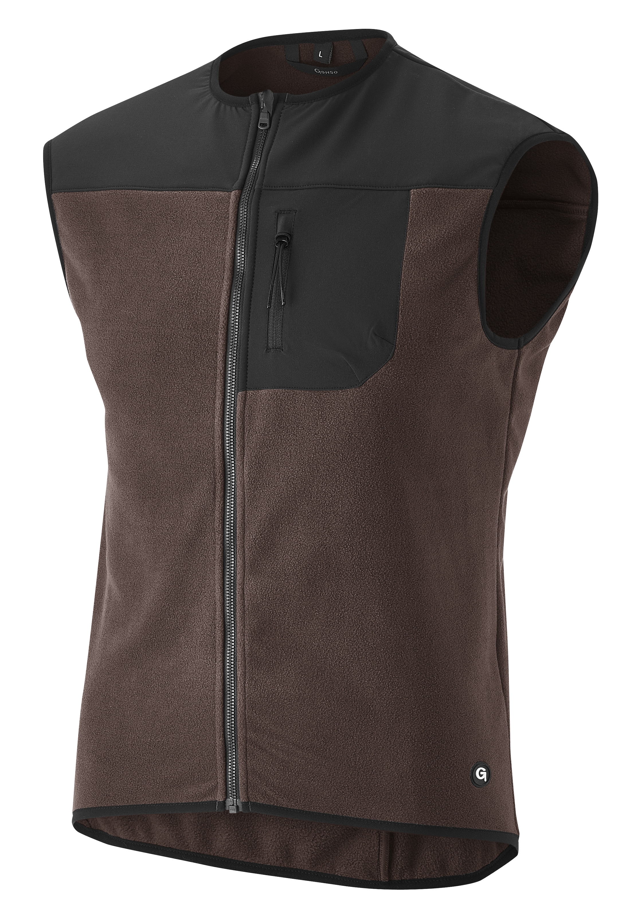Gonso Fahrradjacke »ADVENTURE VEST FLEECE«, Unisex Radweste, warme Fleece-Weste, integrierte Smartphone Tasche
