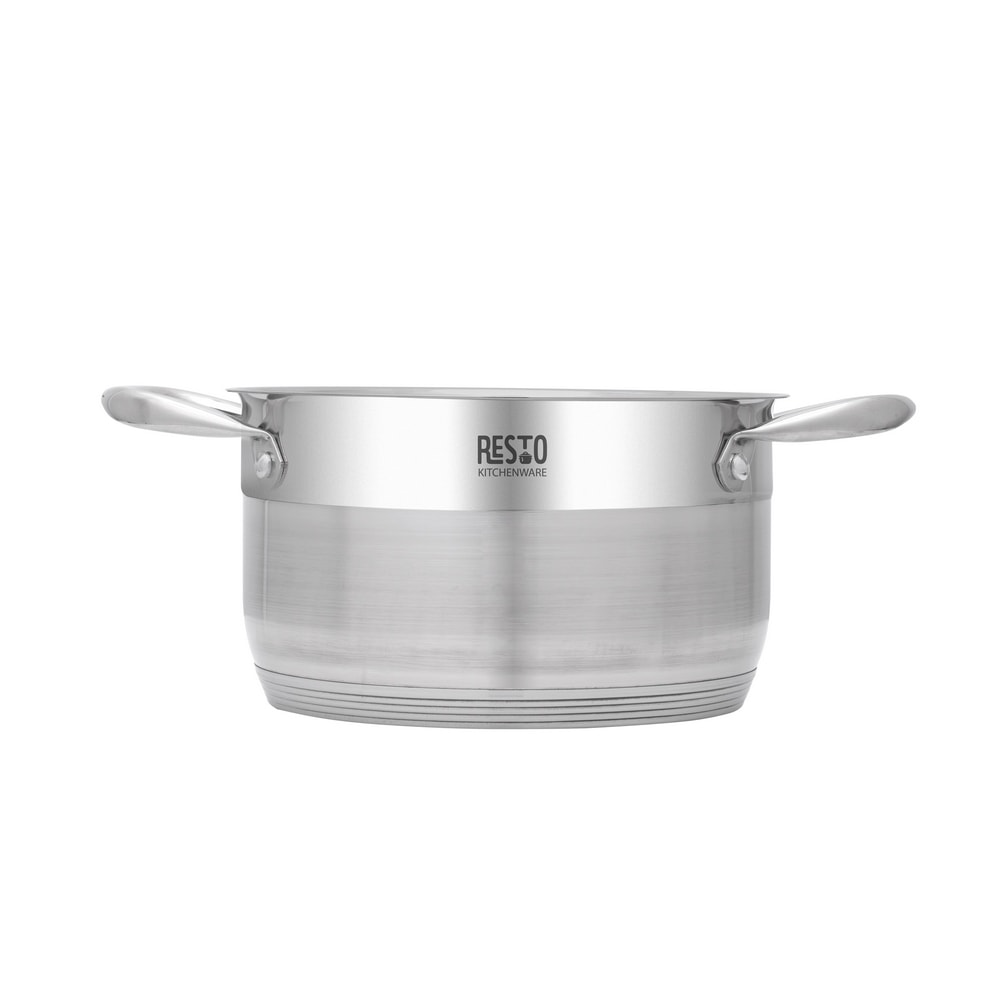RESTO Kitchenware Kochtopf »Rigel, Topf energiesparend und spülmaschinenfest«, Edelstahl 18/10, (2 tlg.), mit hitzebeständigem Glasdeckel, im Geschenkkarton