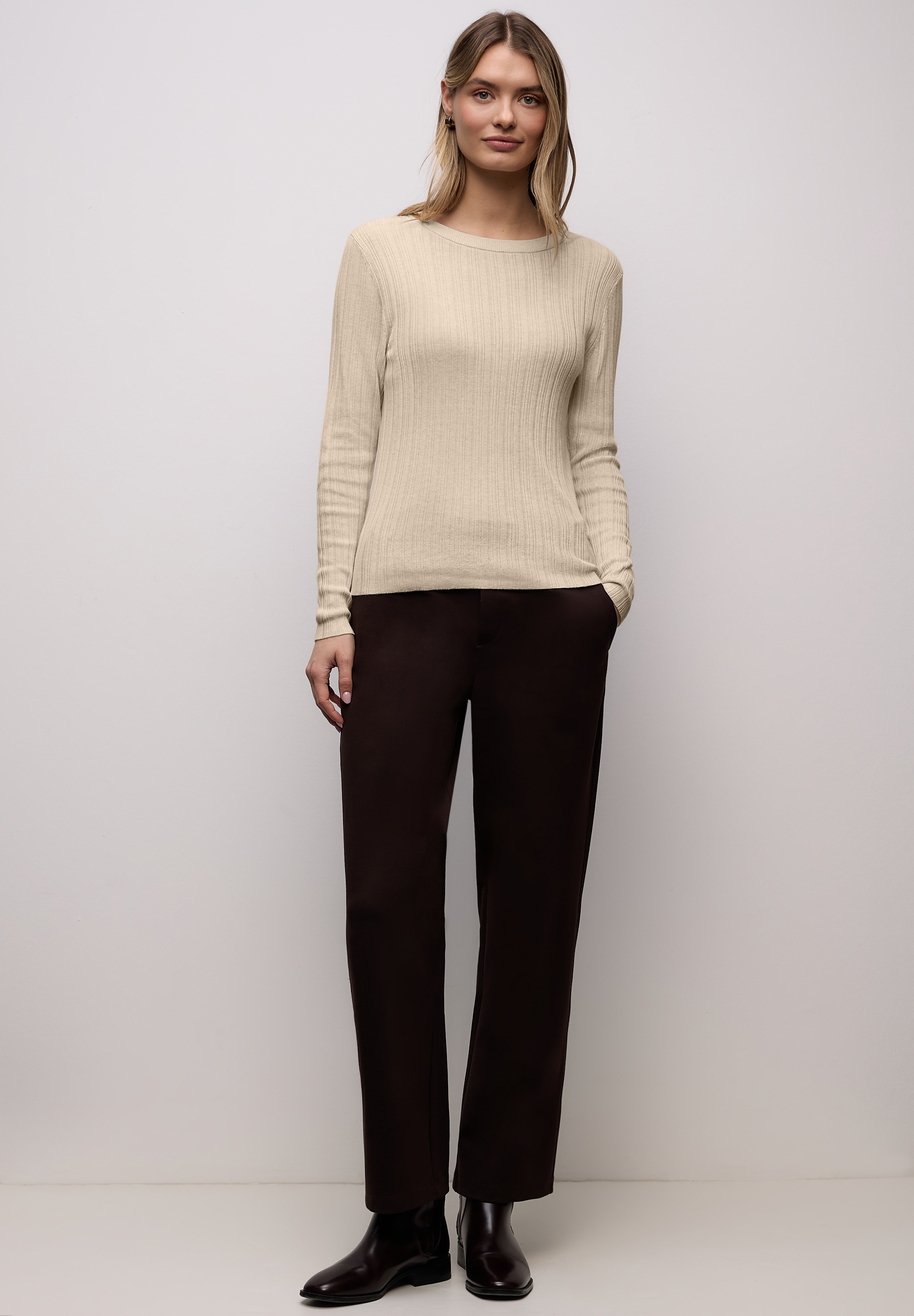 Thumbnail - STREET ONE Rundhalspullover im soften Baumwoll-Mix