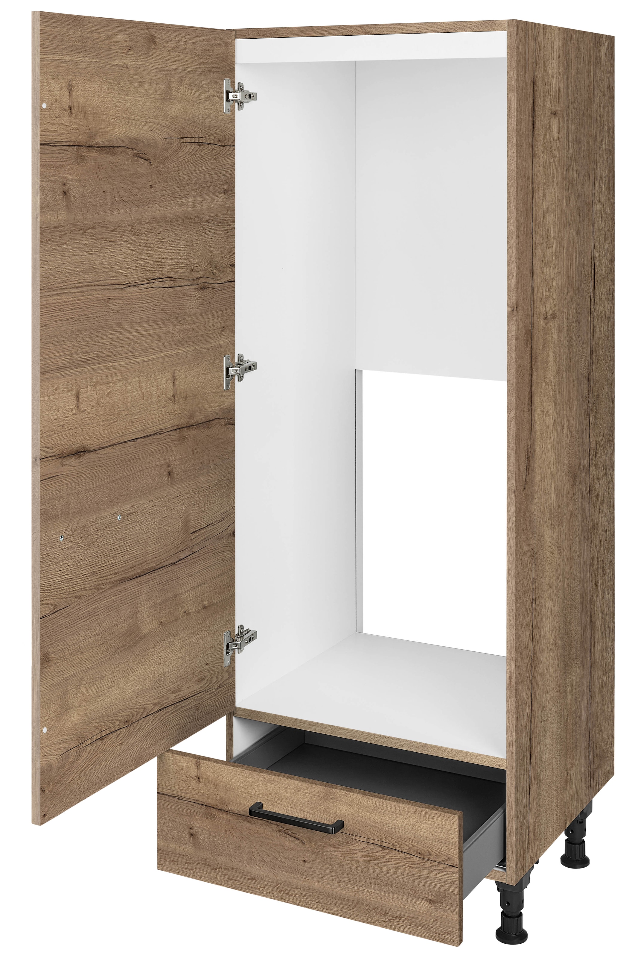 nobilia® Kühlumbauschrank »"Structura", Ausrichtung wählbar, mit Schubkasten,«, vormontiert, Breite/Höhe: 60/167,8 cm