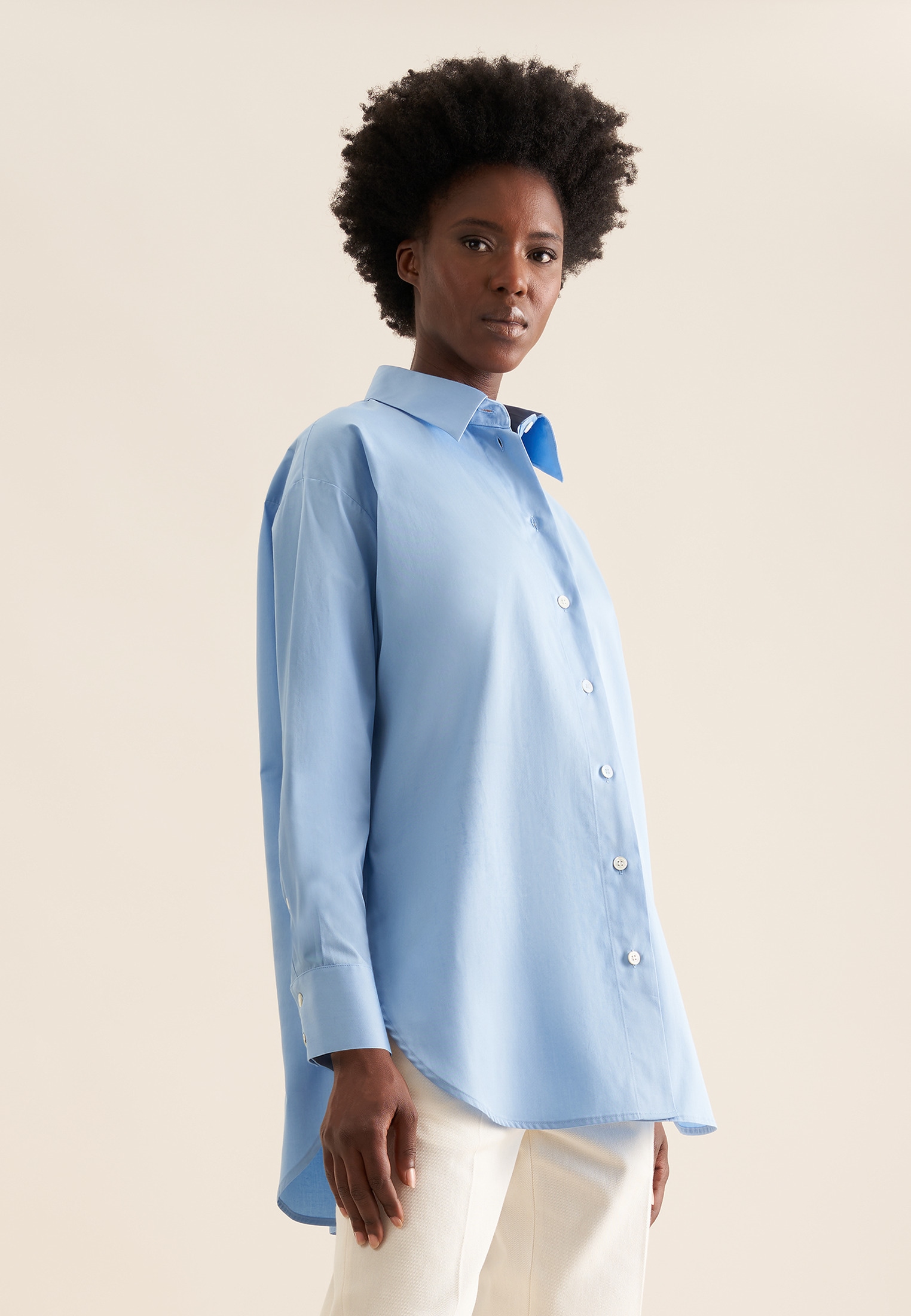 seidensticker Hemdbluse, 1/1 Kragen Uni günstig online kaufen