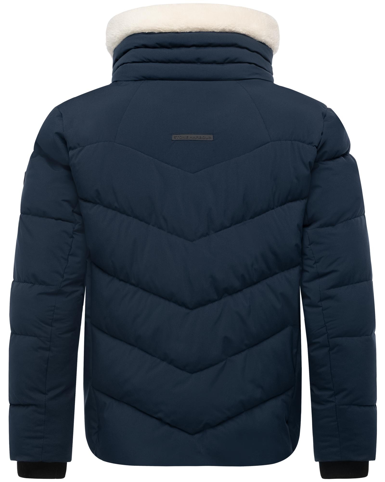 Thumbnail - Stone Harbour Steppjacke "Ansello XX" ohne Kapuze Gesteppte Herrenjacke mit Teddy-Kunstfell-Kragen