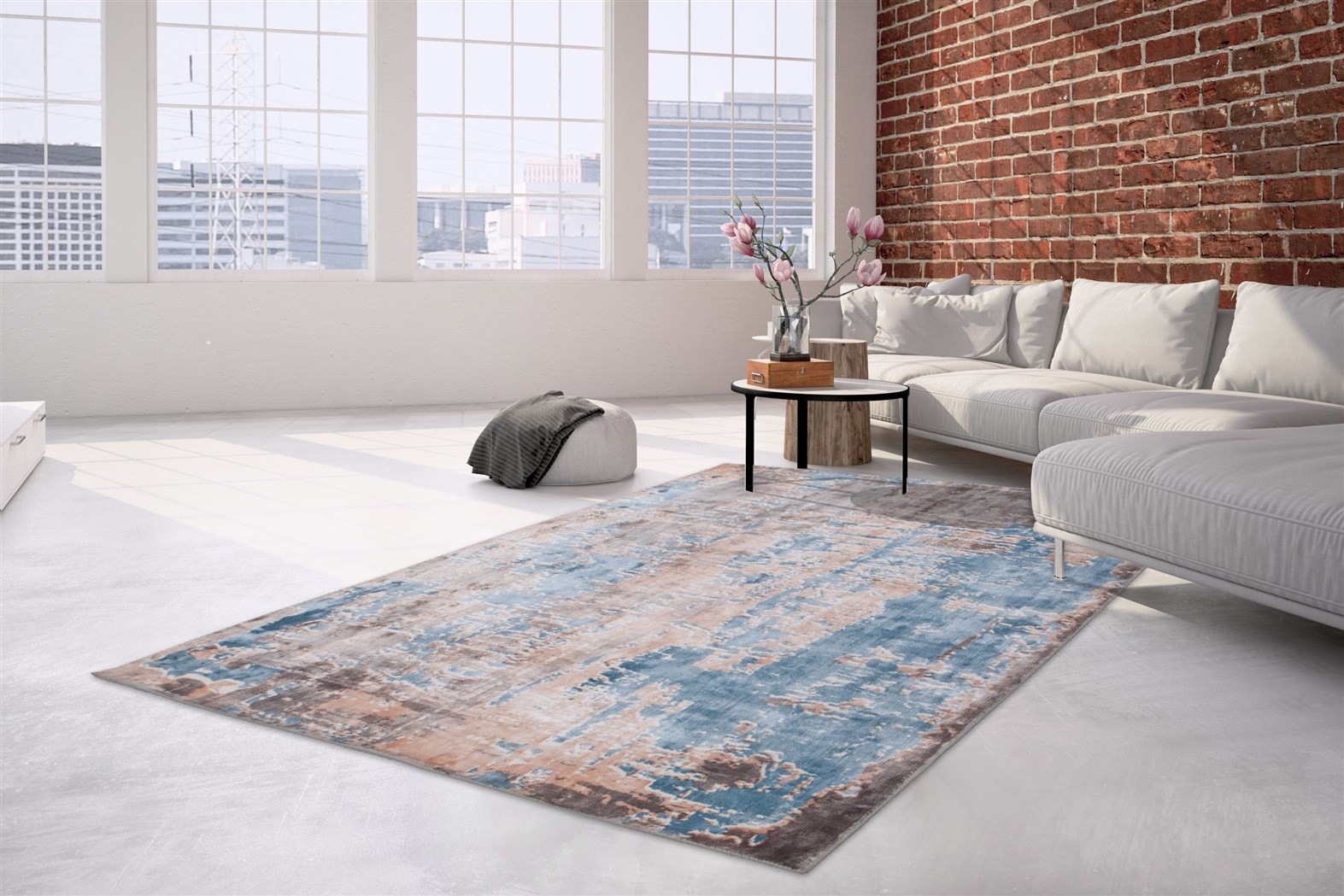 Arte Espina Teppich »Ocean 300«, rechteckig, 23 mm Höhe, Angenehm flauschige Haptik, handgefertigte Unikate, pflegeleicht