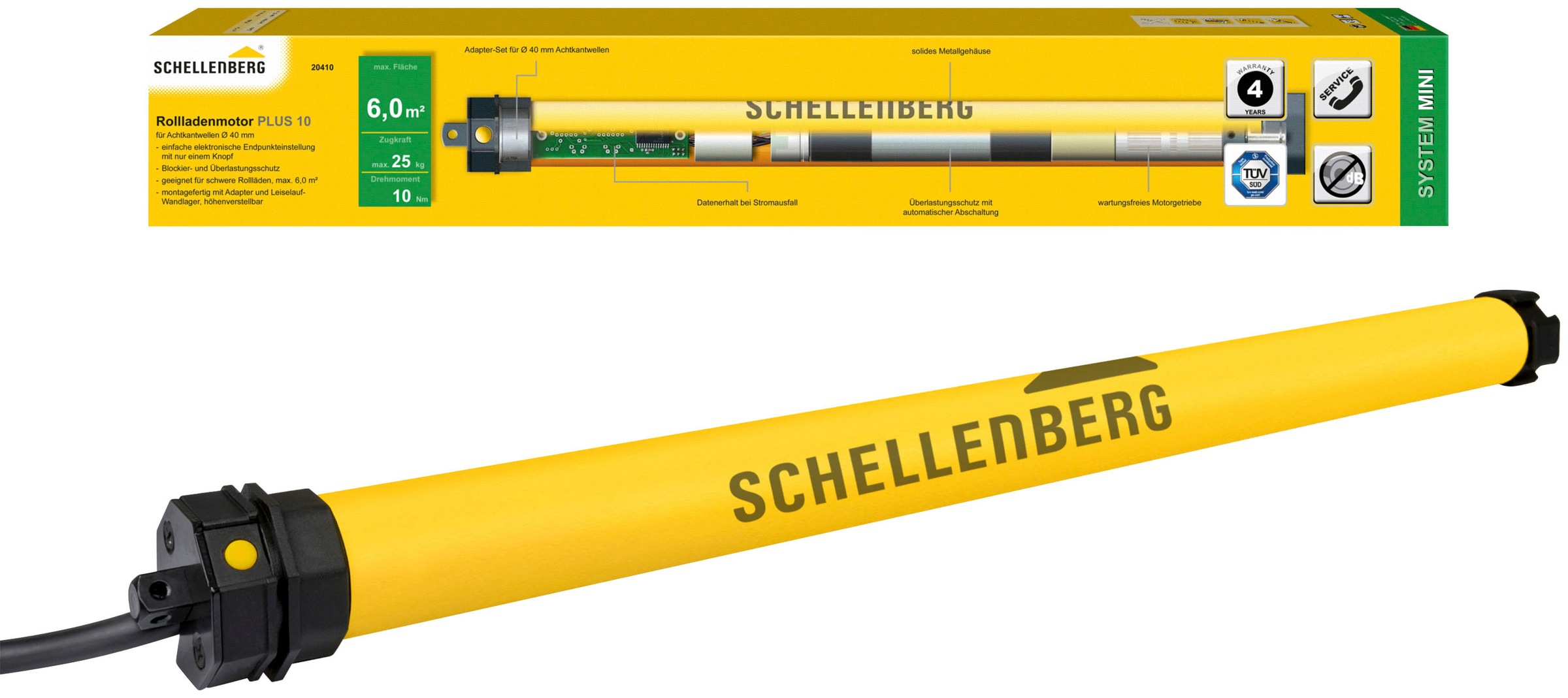 Schellenberg Rohrmotor PLUS Mini 10 Nm