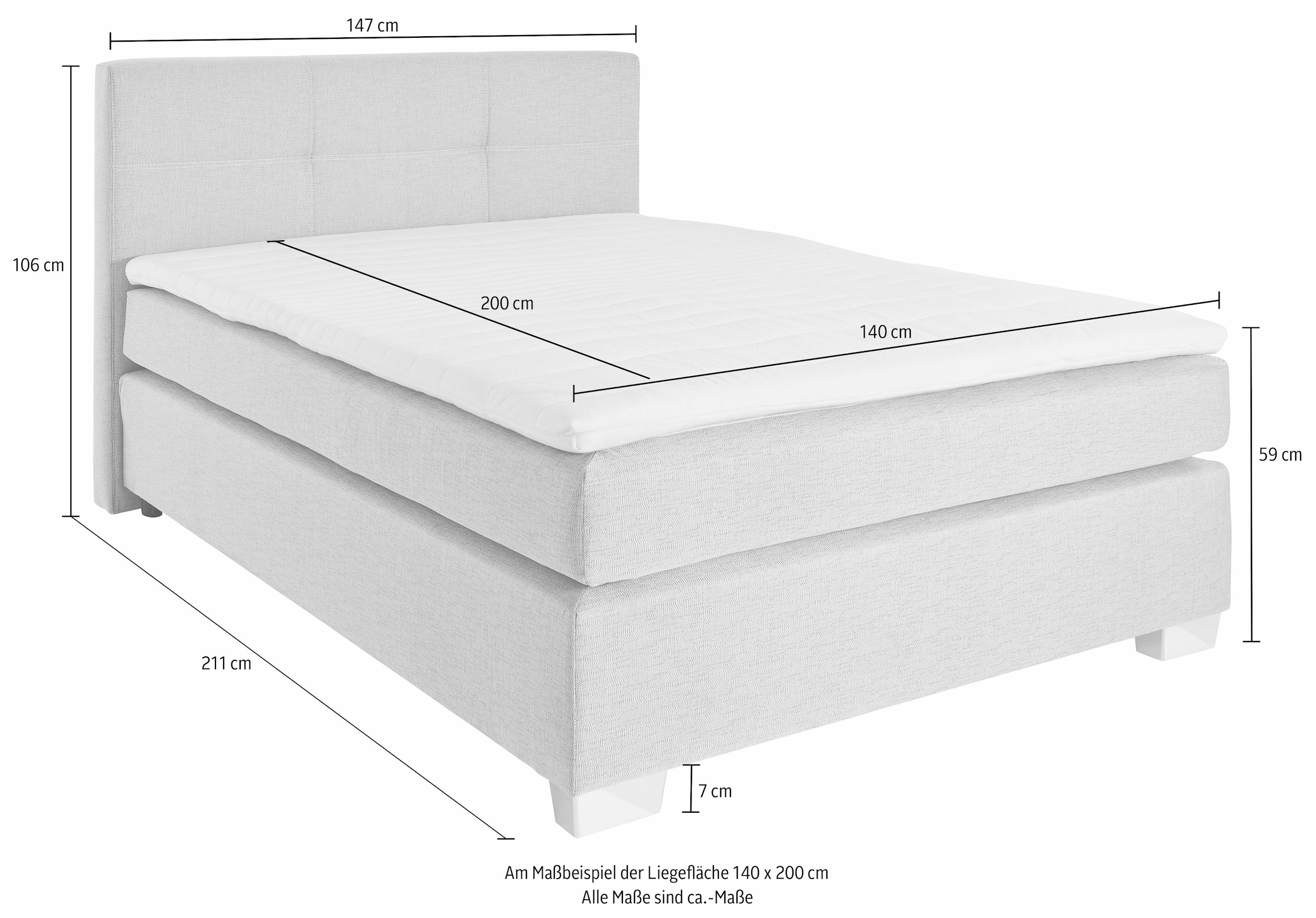 Jockenhöfer Gruppe Boxspringbett »Evita«, inkl. Topper und Kissen im Sale |  BAUR