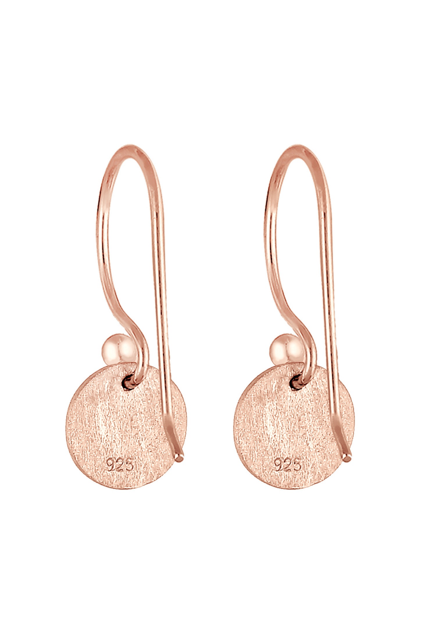 ELLI Circle Disc Hoop Earrings Rose Gold Onesize 3