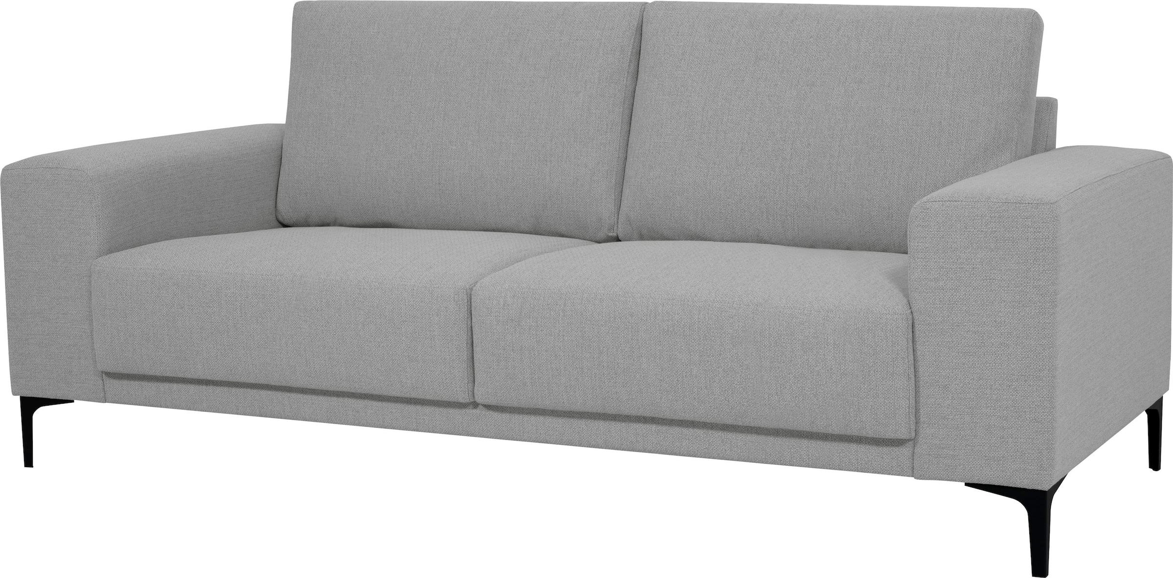 Places of Style 2-Sitzer »Xander«, Breite 164 cm, Webstoff, Soft-Touch Chenille, schwarze Metallfüßen