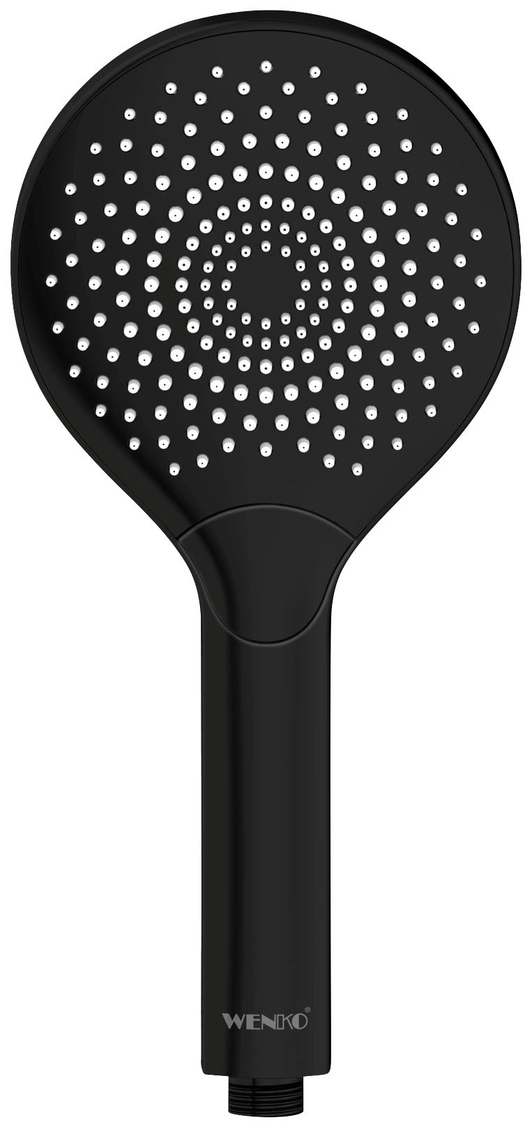 WENKO Handbrause "Watersaving" 1 Stk. tlg. Schwarz matt, Ø 12 cm günstig online kaufen