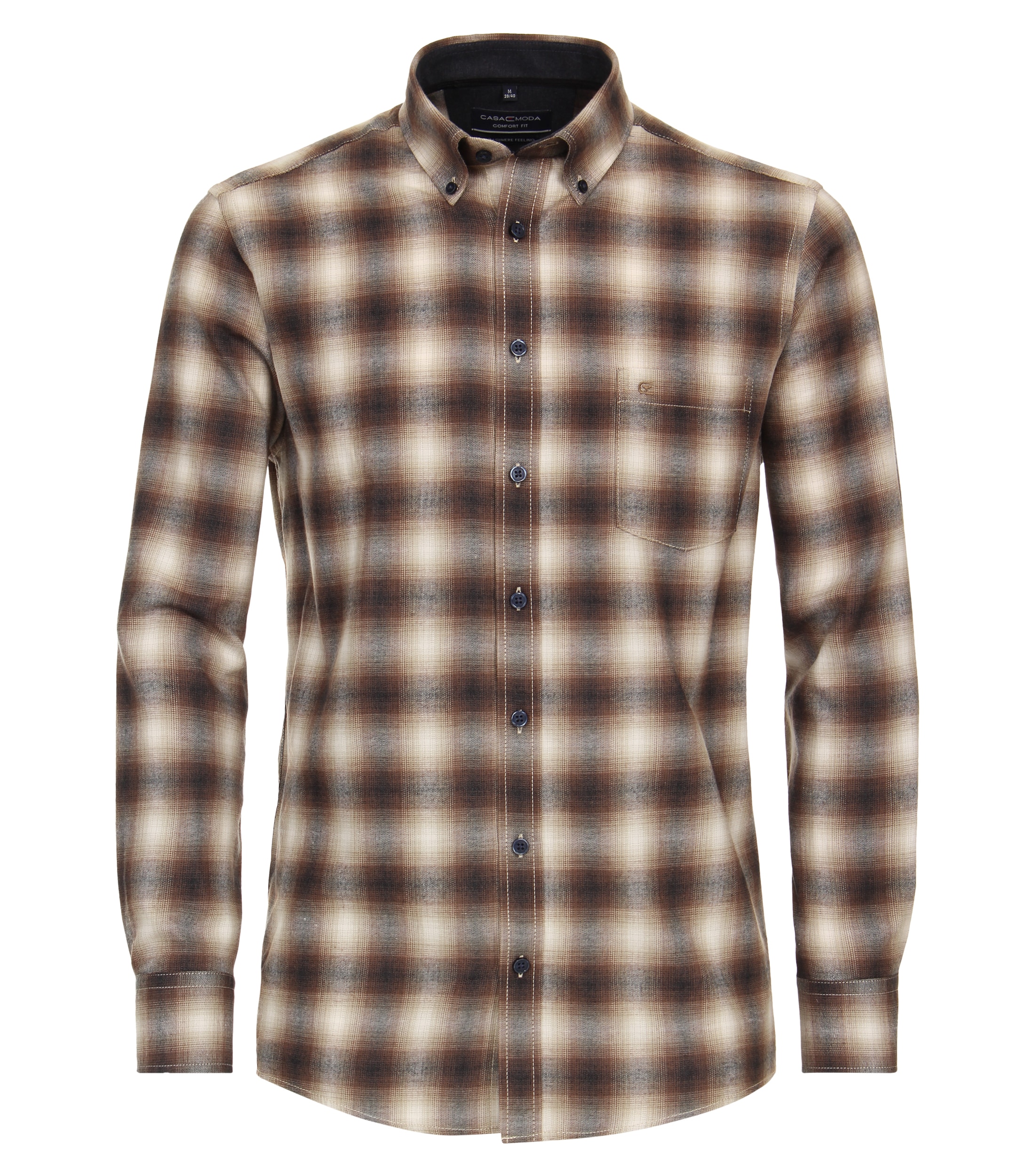 CASAMODA Flanellhemd "CASAMODA Flanellhemd Langarm kariert"