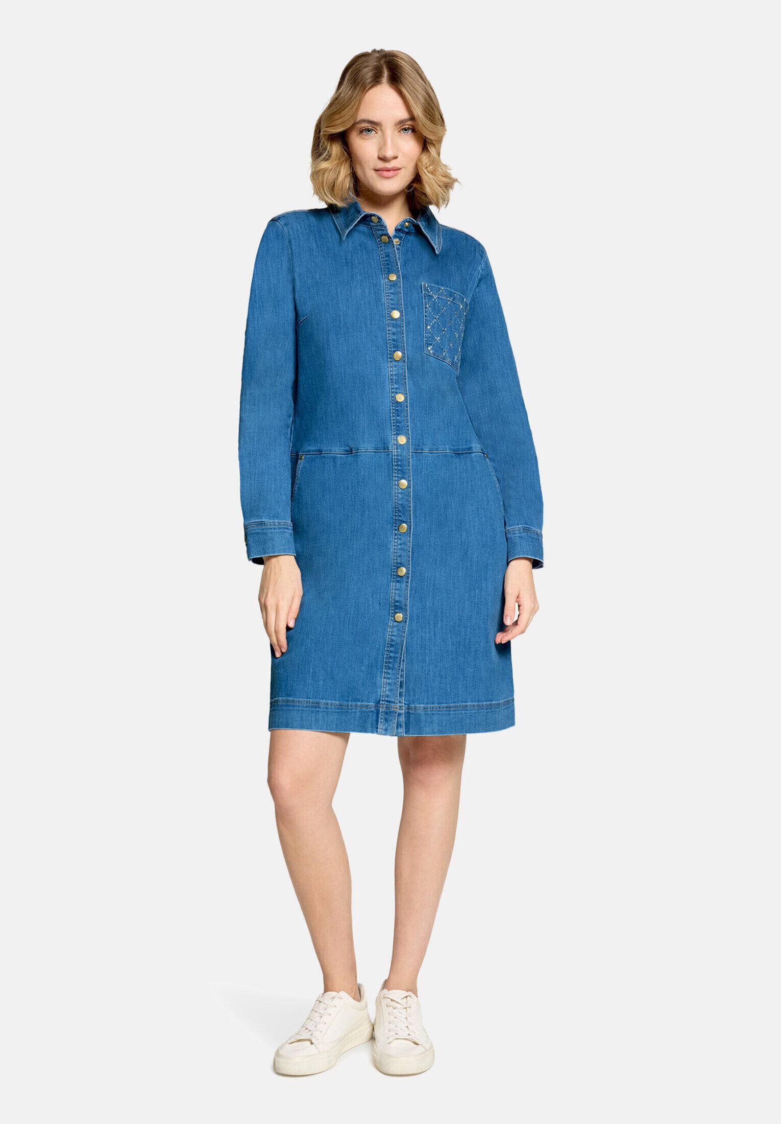 Betty Barclay Hemdblusenkleid »Damen mit Knopfleiste« Eingrifftasche | aufgesetzte Taschen