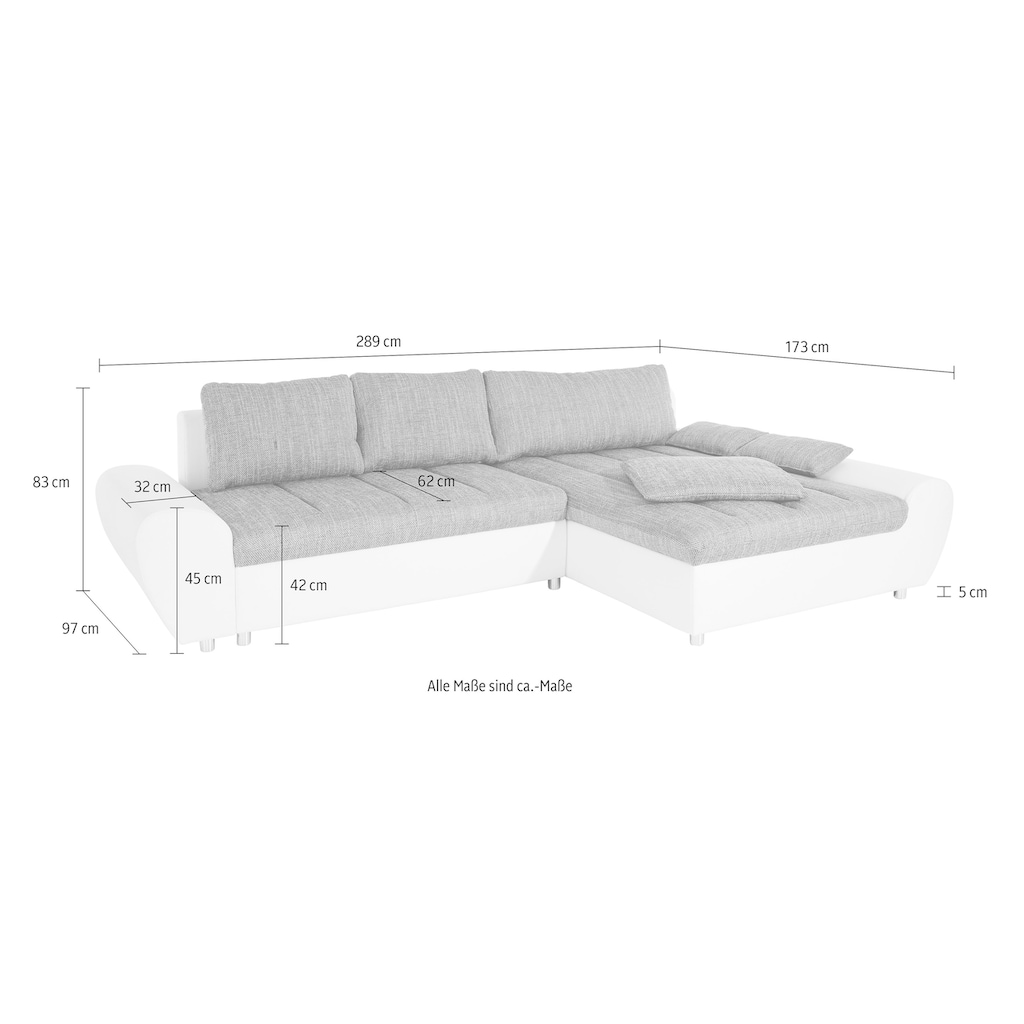 sit&more Ecksofa »Bandos L-Form«