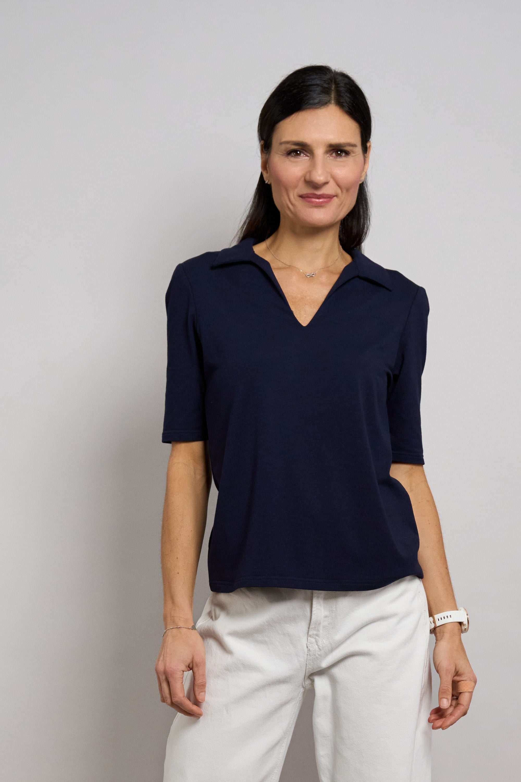 Seidel Moden Poloshirt Mit V-Ausschnitt - MADE IN GERMANY günstig online kaufen