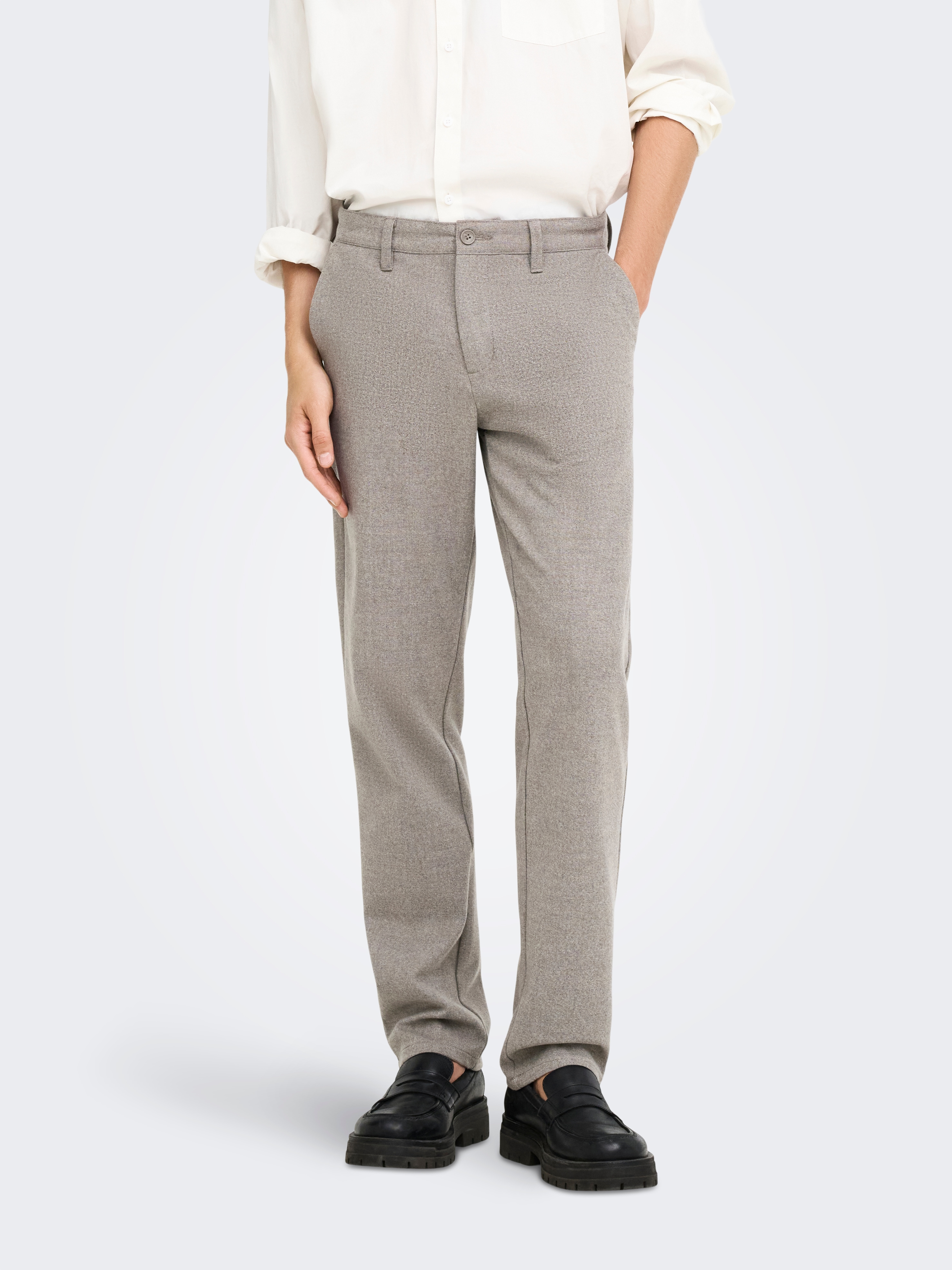 ONLY & SONS Stoffhose "ONSMARK TAP BRUSH PIQUE 0353 PANT NOOS" Materialmix, slim fit