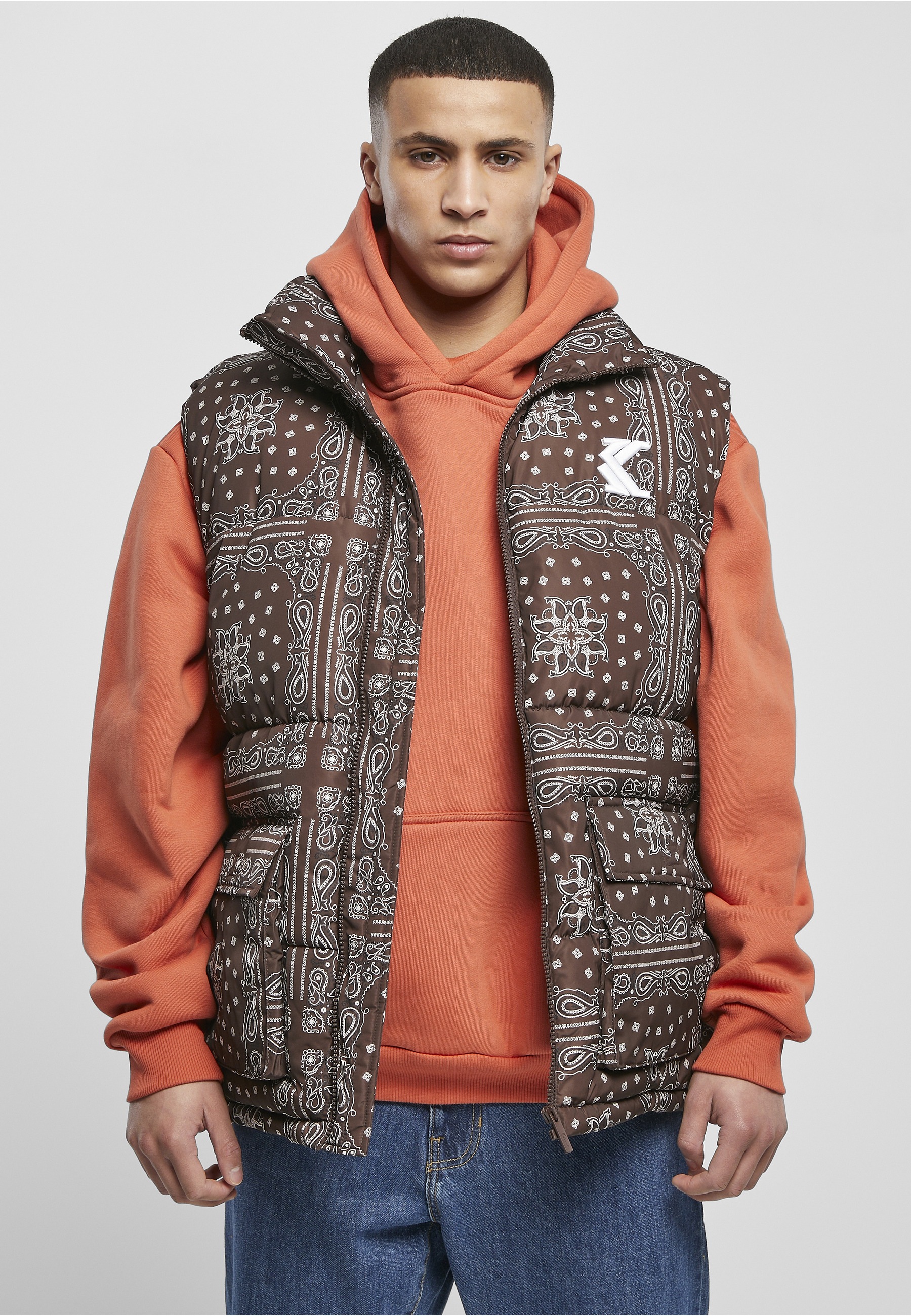 Karl Kani Jerseyweste »Karl Kani Herren KM224-061-1KK OG Paisely Puffer Vest« 1