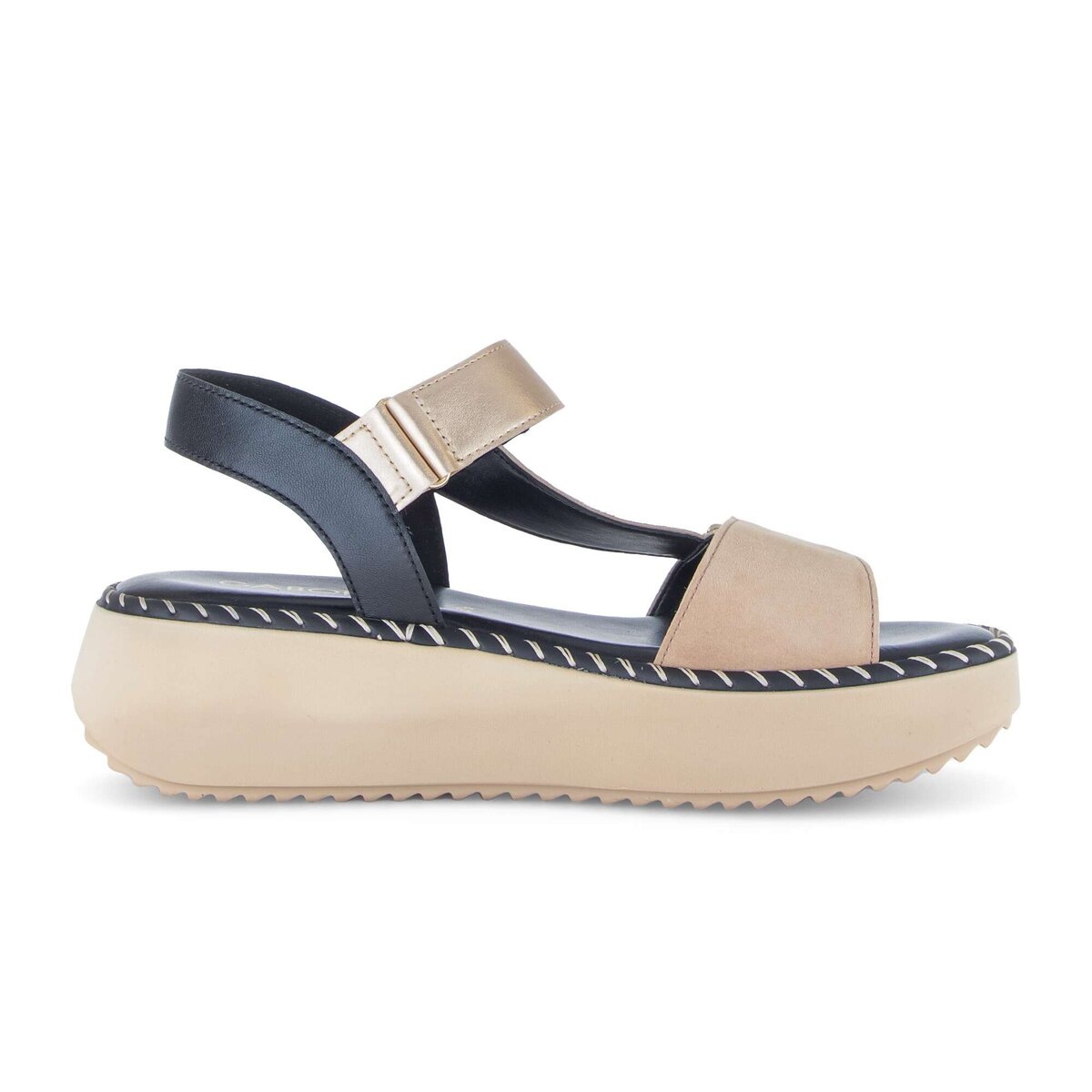 Plateausandaletten GABOR "Plateau Sandale", Damen, Gr. 37,5, beige, Schuhe 2