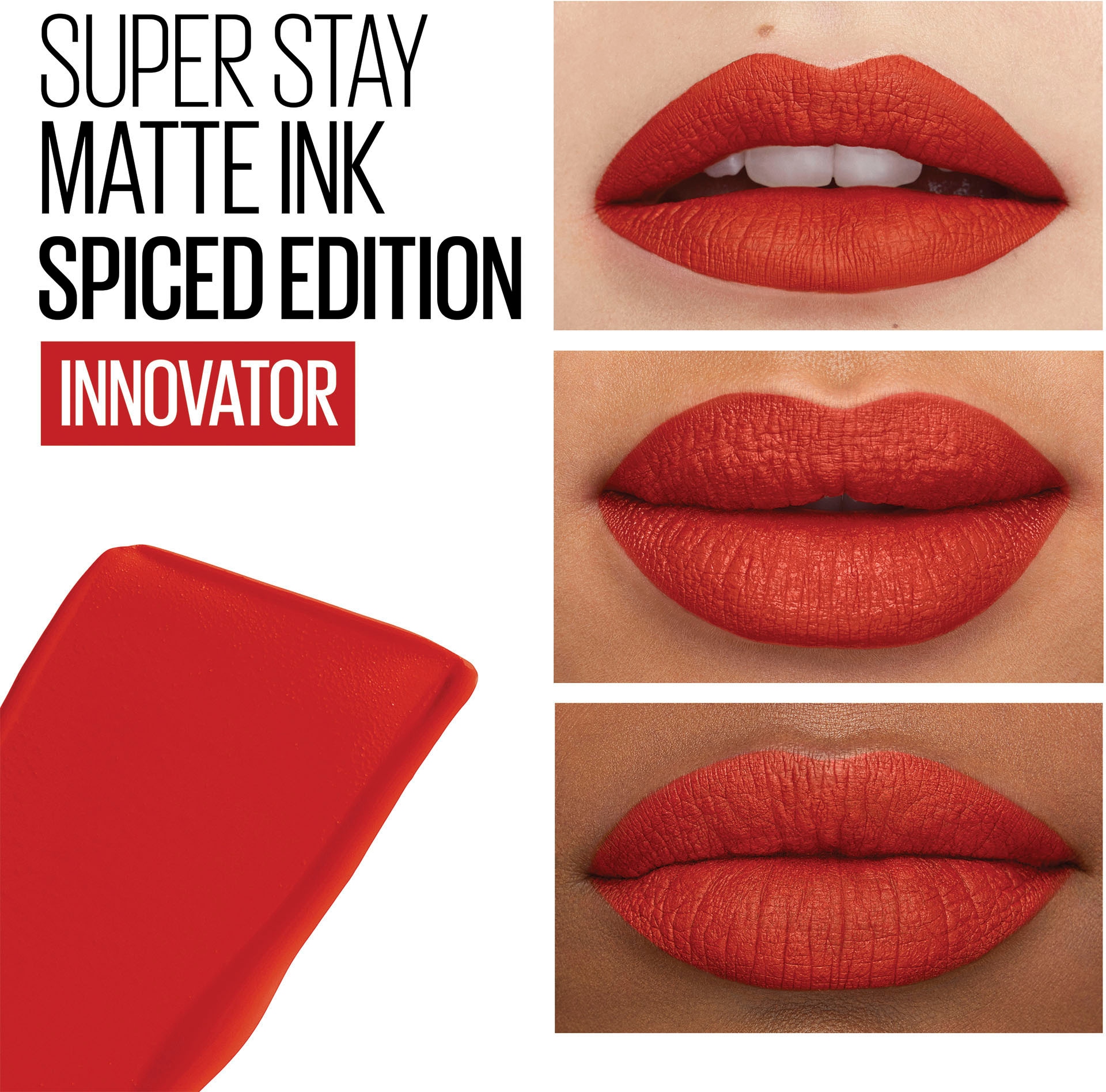 MAYBELLINE NEW YORK Lippenstift »Super Stay Matte Ink Spiced Up«, mit natürlichen Inhaltstoffen