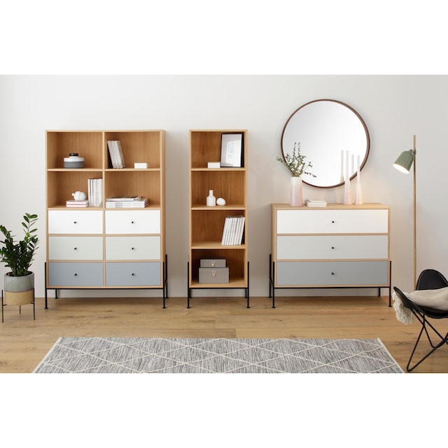 OTTO products Kommode »Ellen«, aus furnierter Eiche, mit drei Schubladen,  mit 4-Fuß-Gestell | BAUR