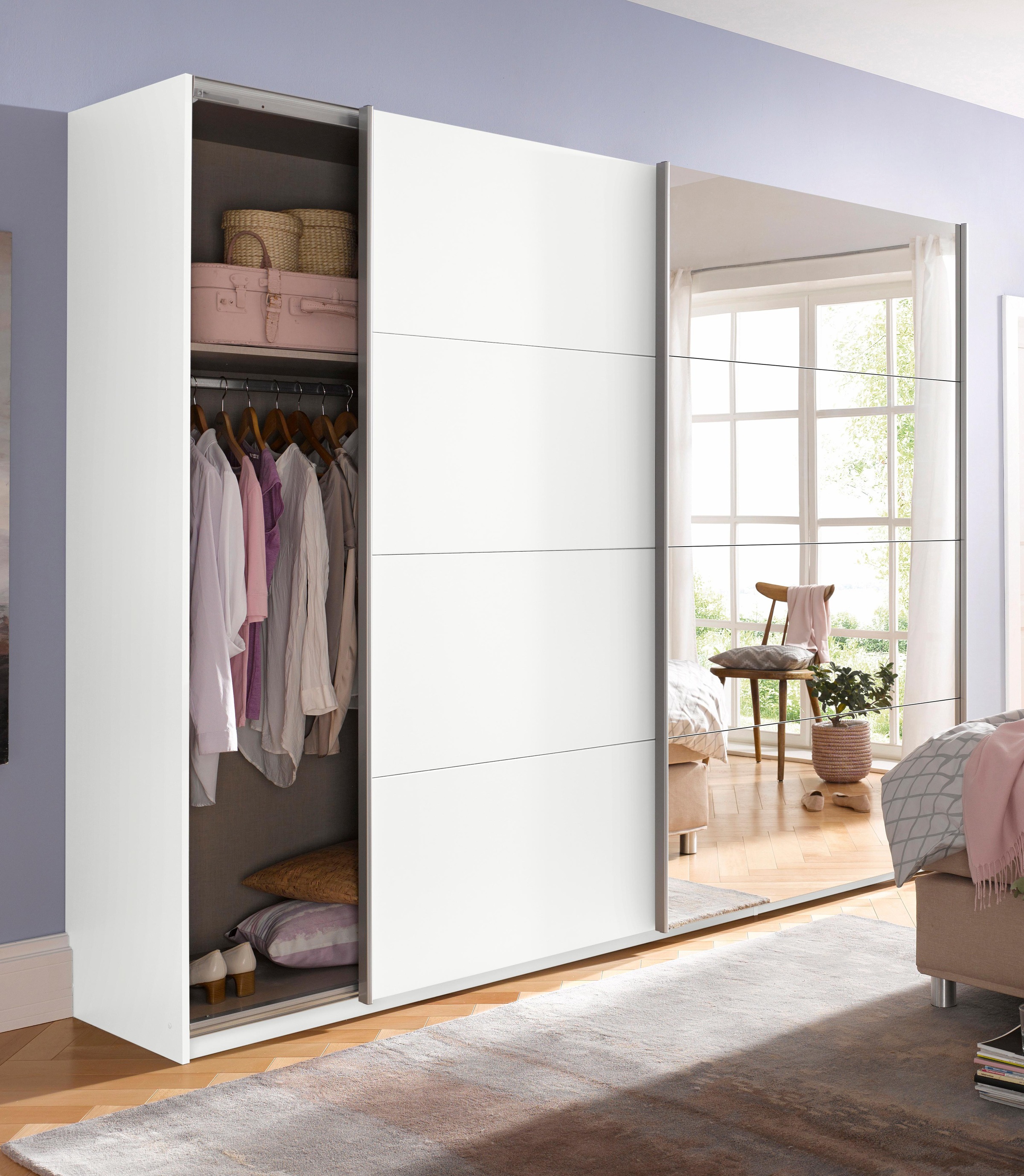 rauch Schwebetürenschrank "Quadra" mit Spiegelelementen günstig online kaufen